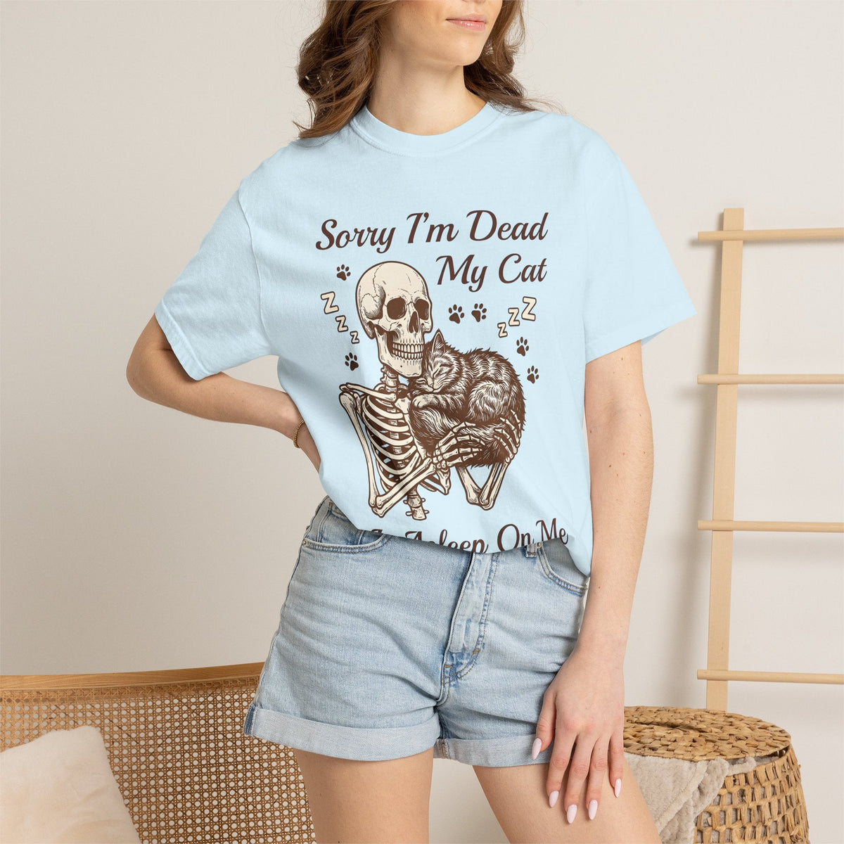 Bone Cat Shirt Comedy Unisex Gift Rustic Tee Skeleton product image 9