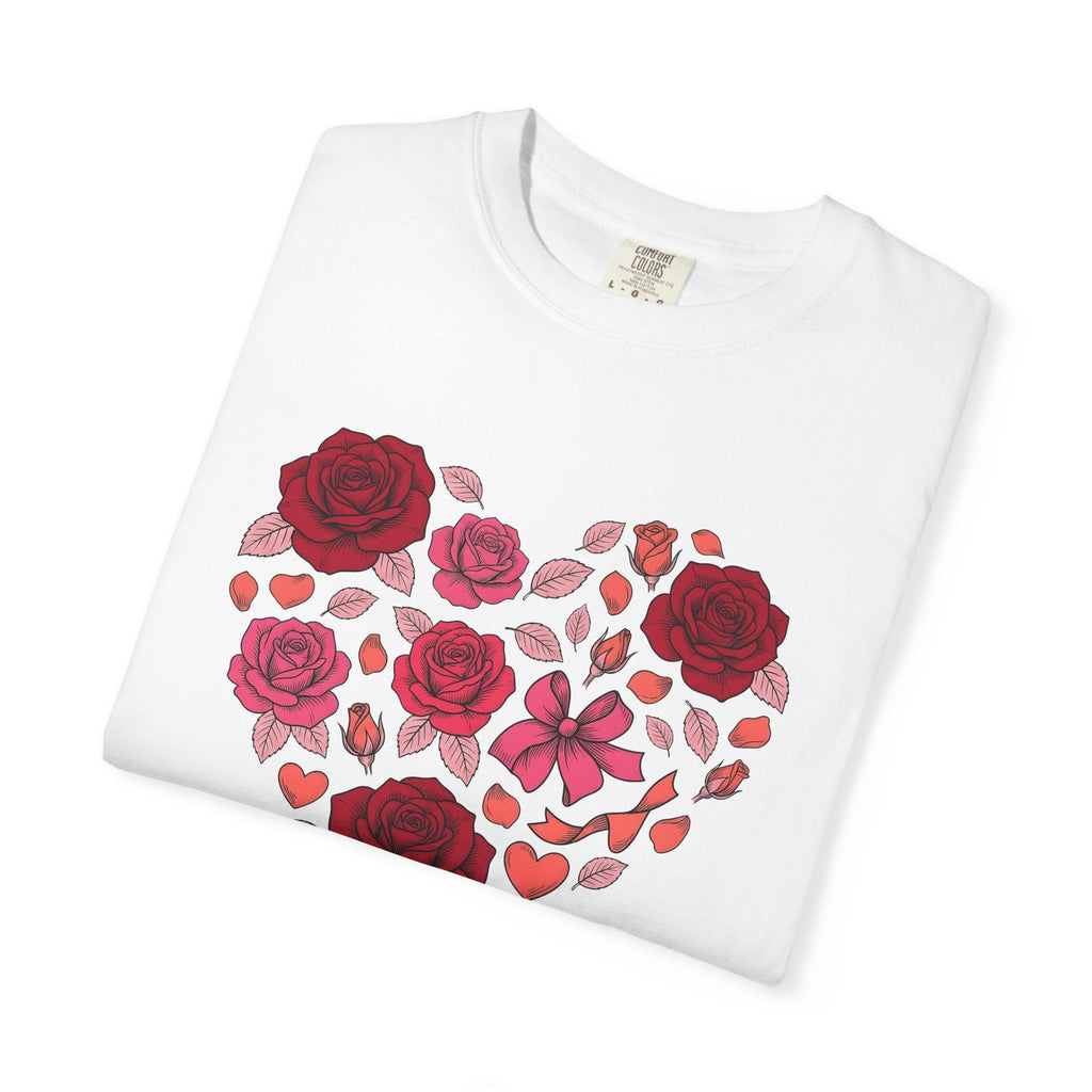 Rose Heart Shirt Valentines Day Floral Unisex Gift Hand product image 5