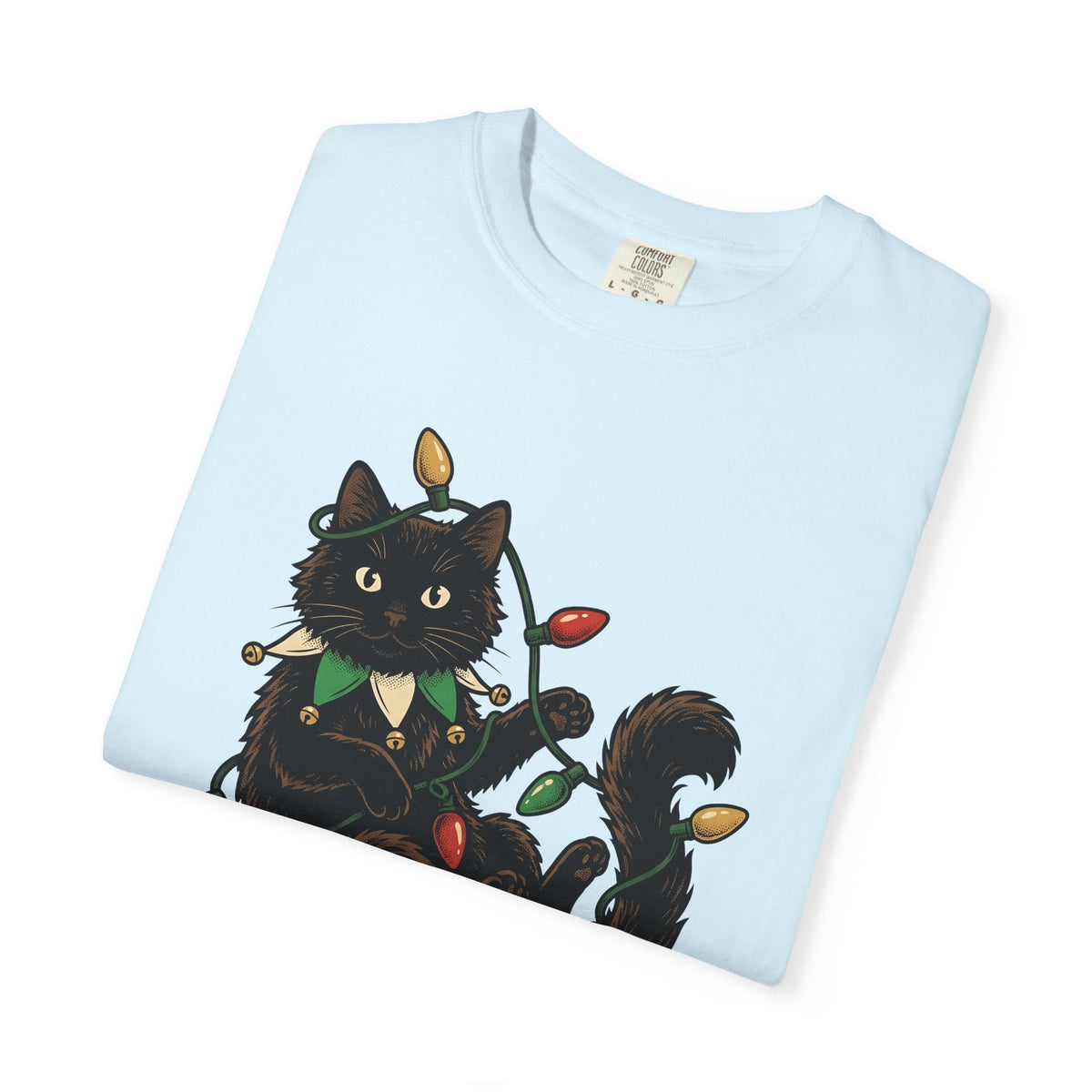 Black Cat Shirt Christmas Pet Unisex Gift Vintage Tee product image 8