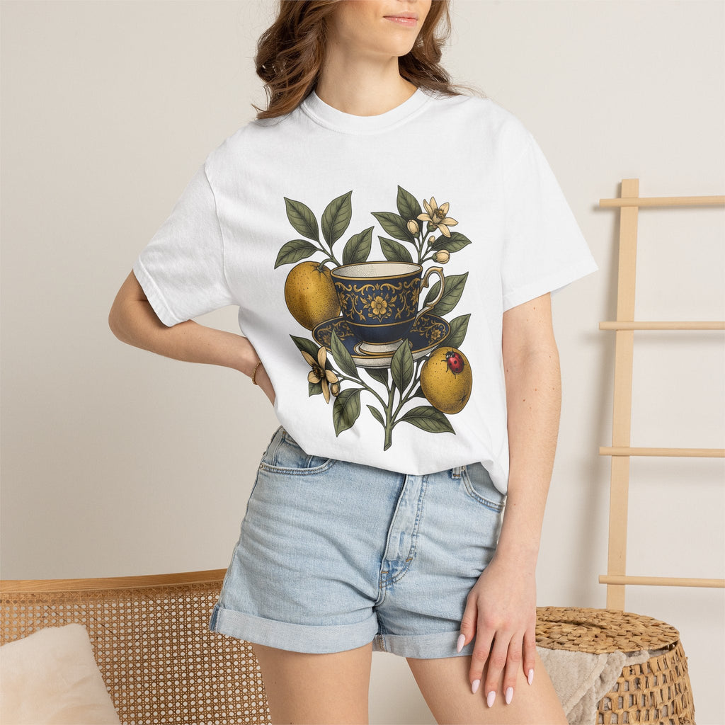 Tea Mug Flowers Shirt Coffee Plant Unisex Gift Retro Tee Mug T-Shirt Coffee Fan