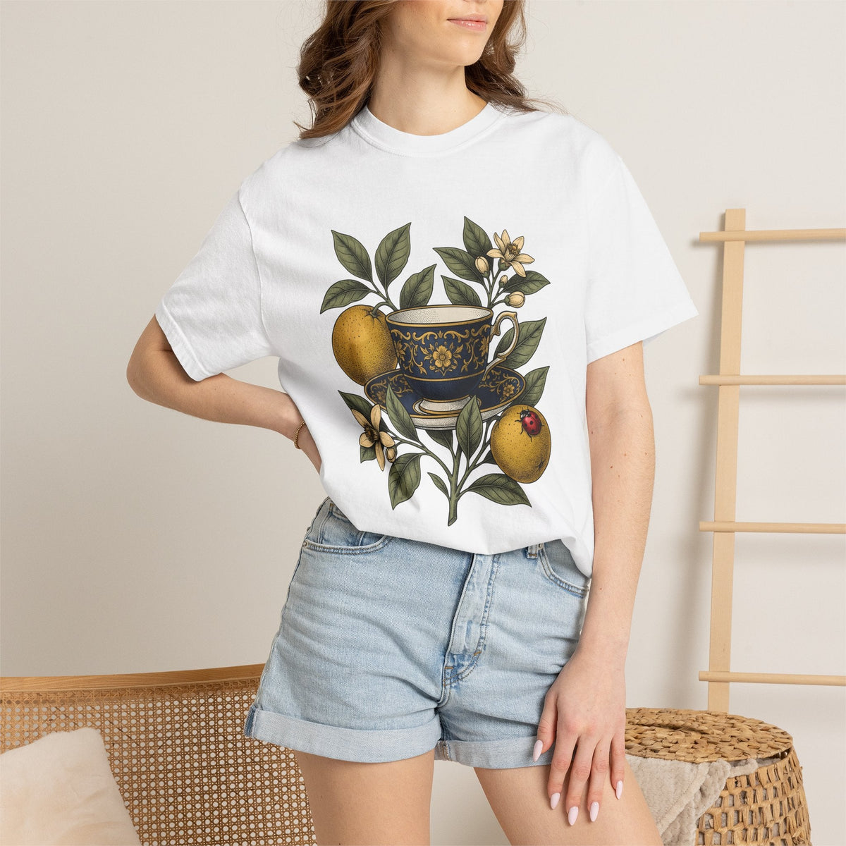 Tea Mug Flowers Shirt Coffee Plant Unisex Gift Retro Tee Mug T-Shirt Coffee Fan