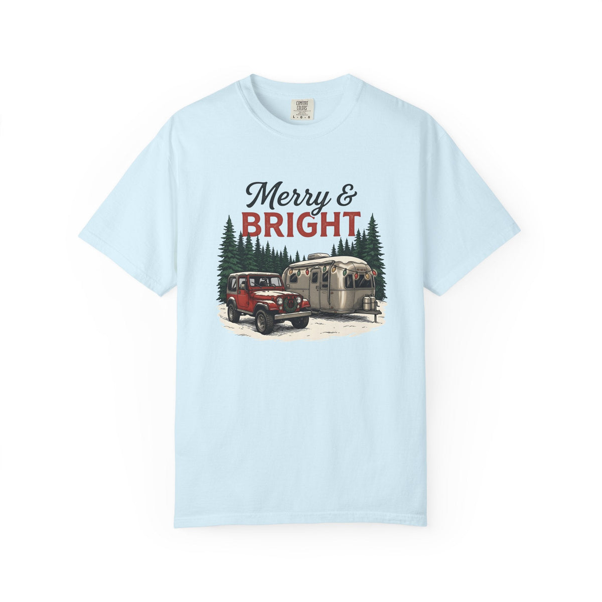 Camper Van Shirt Christmas Camping Unisex Gift Vintage Tee product image 2