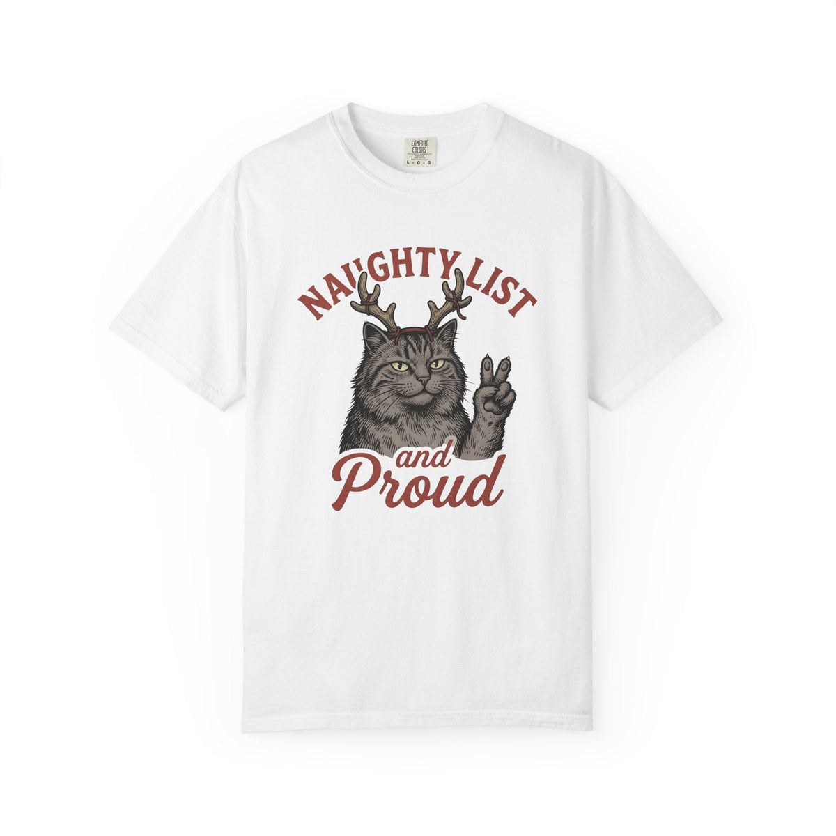 Cat Antlers Shirt Funny Holiday Gift Women Sketch Tee product image 1