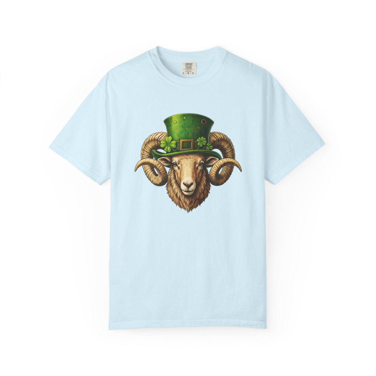 Ram Leprechaun Hat Shirt St Patrick's Day Creatures Unisex Gift Old School Tee