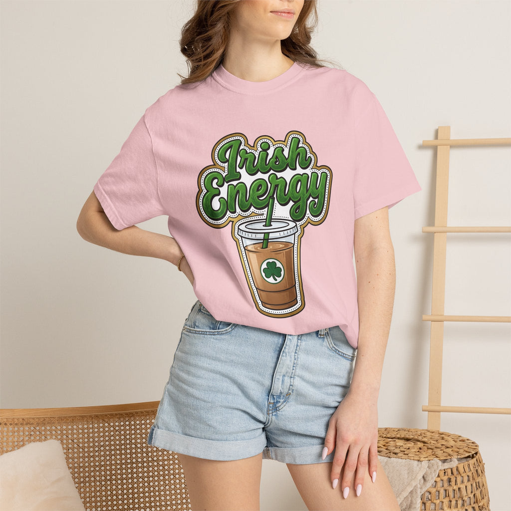 Iced Latte Glass Shirt St Patrick's Day Mocha Unisex Gift Comic Tee Coffee Cup