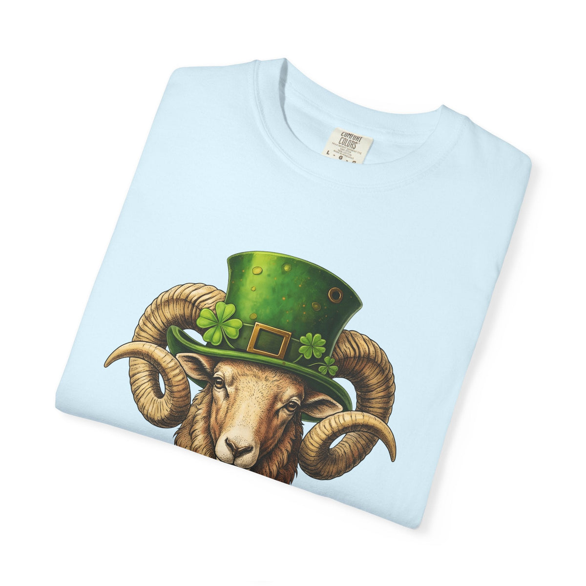 Ram Leprechaun Hat Shirt St Patrick's Day Creatures Unisex Gift Old School Tee