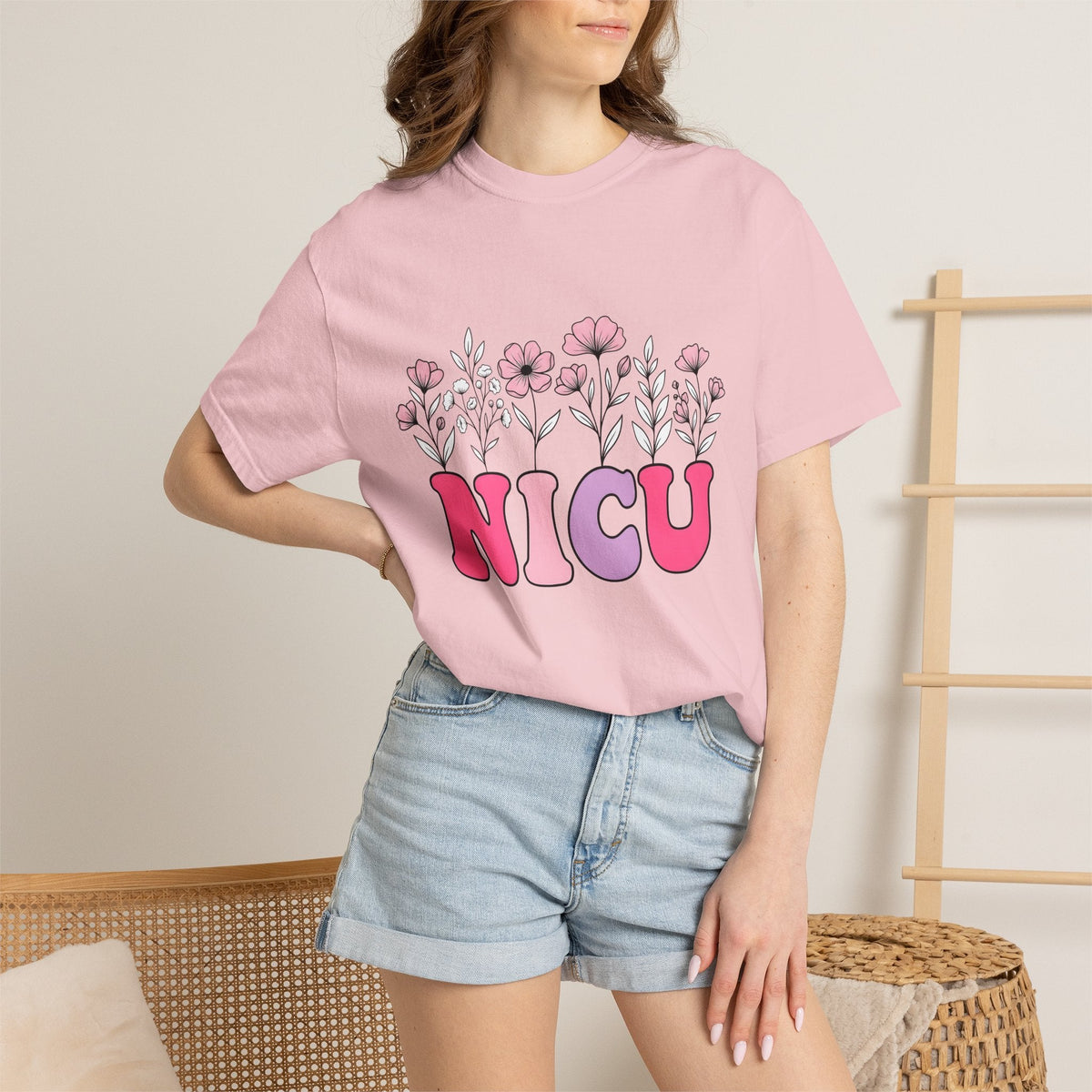 Floral Letters Shirt NICU Nurse Healthcare Gift Women product image 12