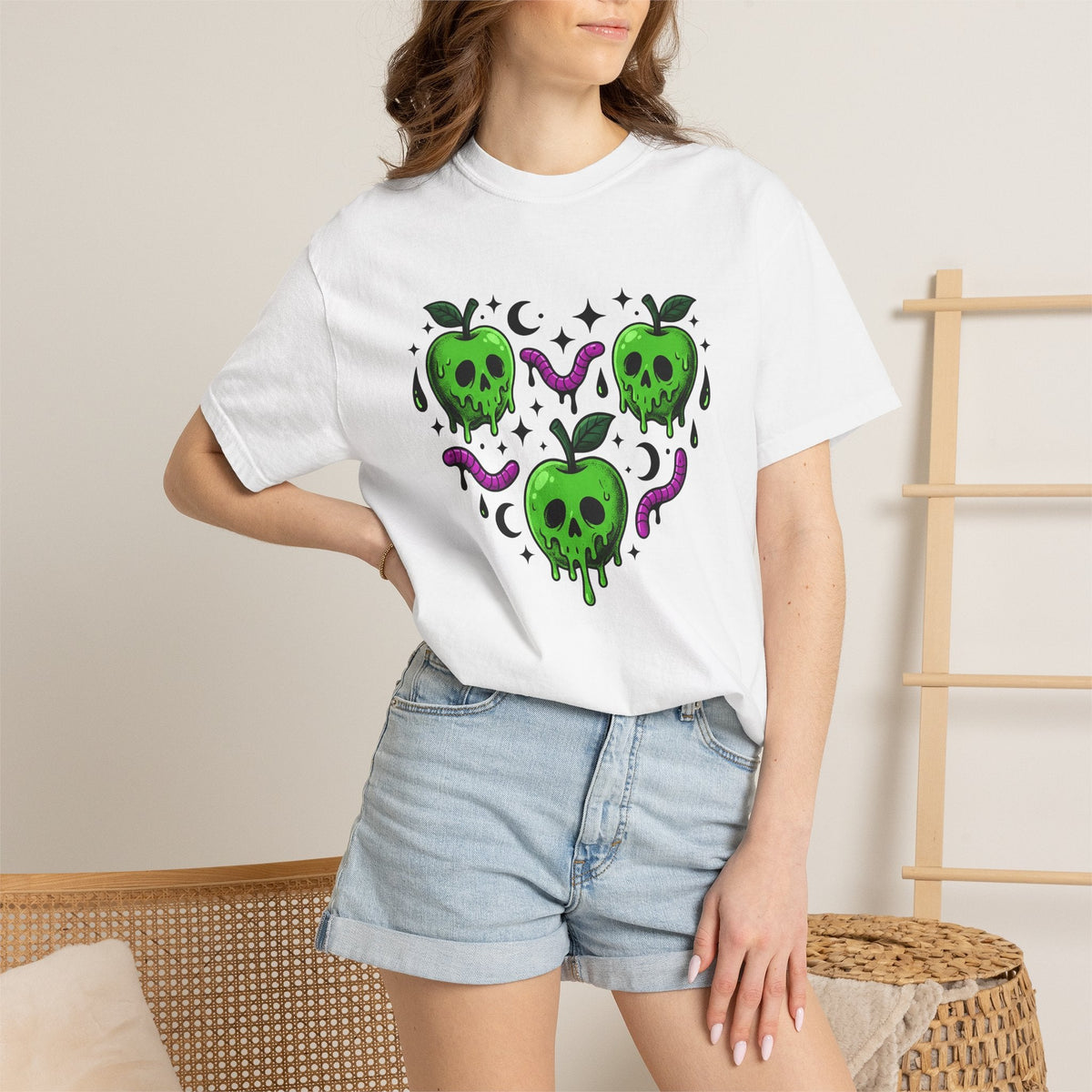Toxic Apple Shirt Halloween Emo Unisex Gift Horror Tee product image 7