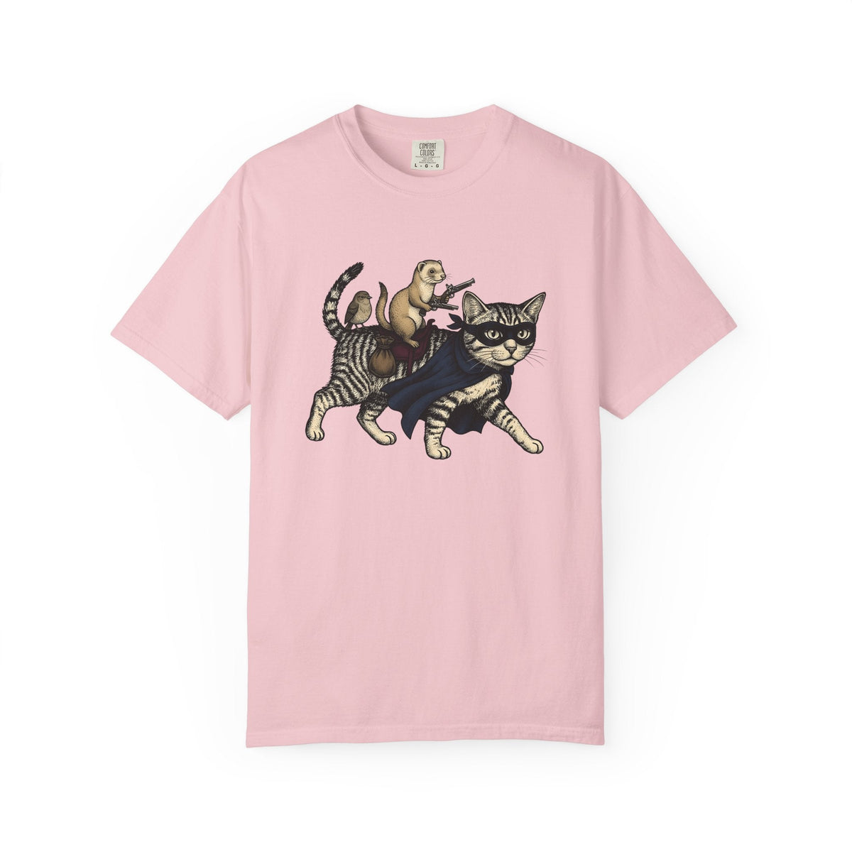 Hero Cat Shirt Wildlife Unisex Gift Retro Tee Kitty T-Shirt product image 3