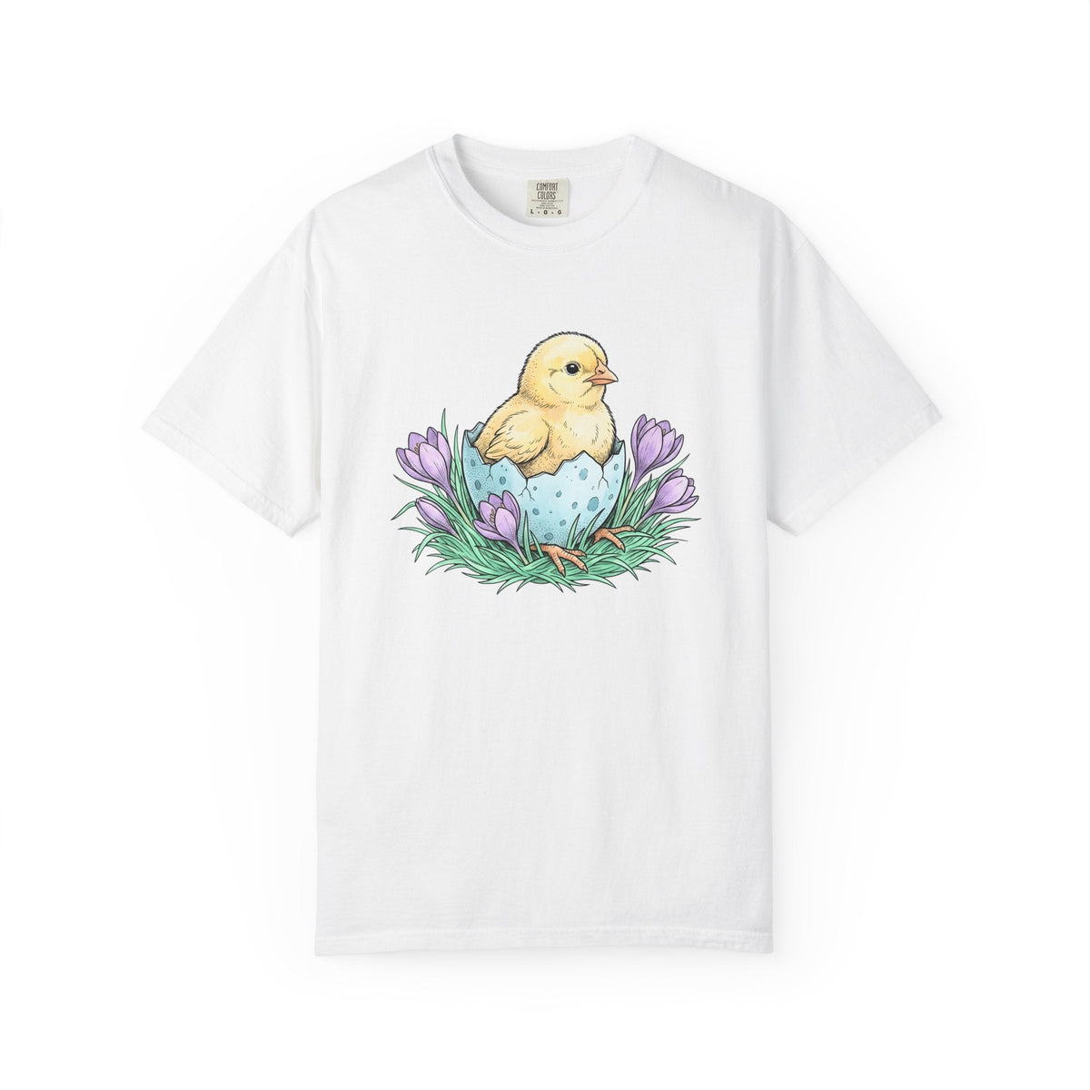 Chick Bird Shirt Easter Creature Gift Women Line Art Tee product image 1