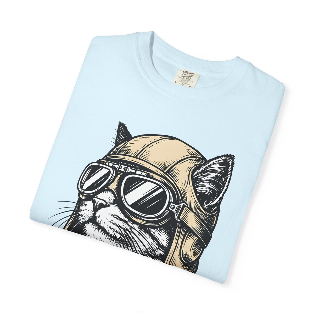 Cat Helmet Shirt Animal Unisex Gift Hand Drawn Tee Kitty product image 8