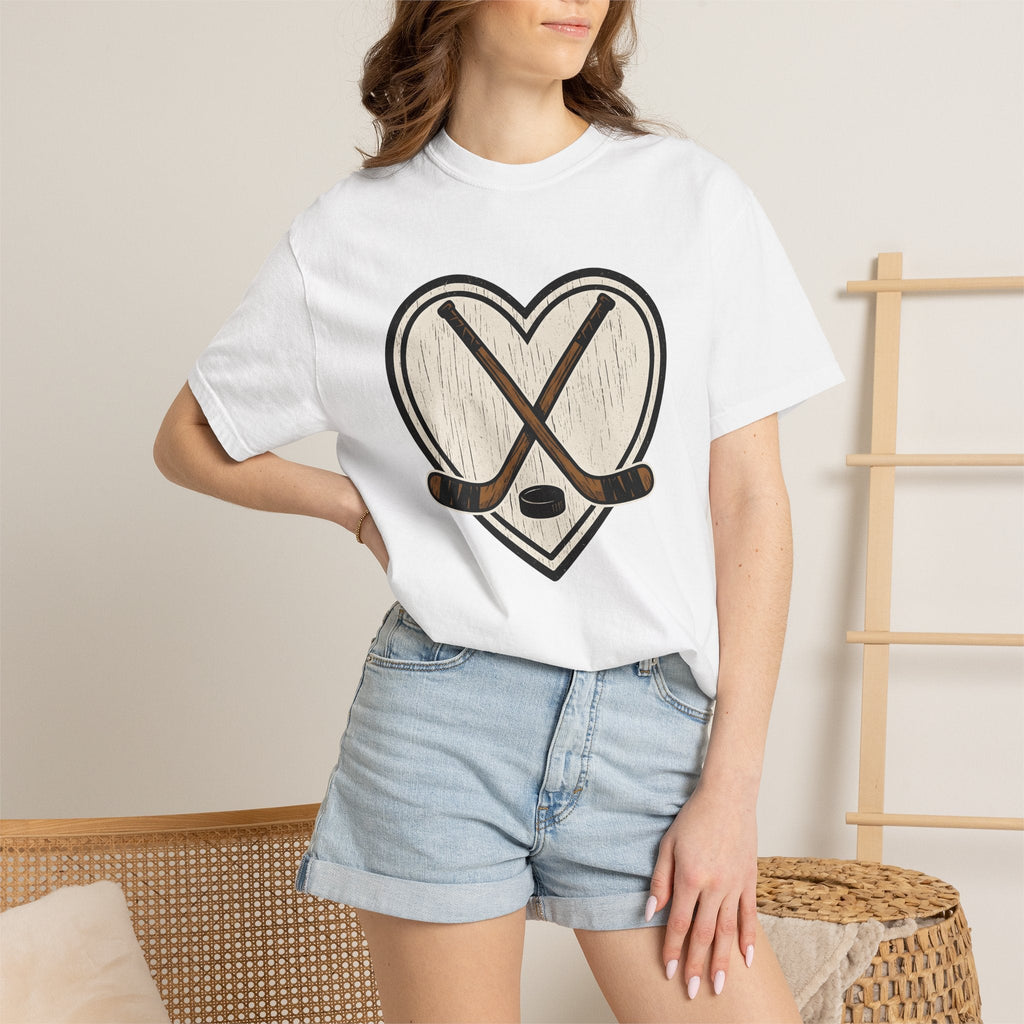 Hockey Sticks Heart Shirt Mom Competition Gift Women Line product image 6