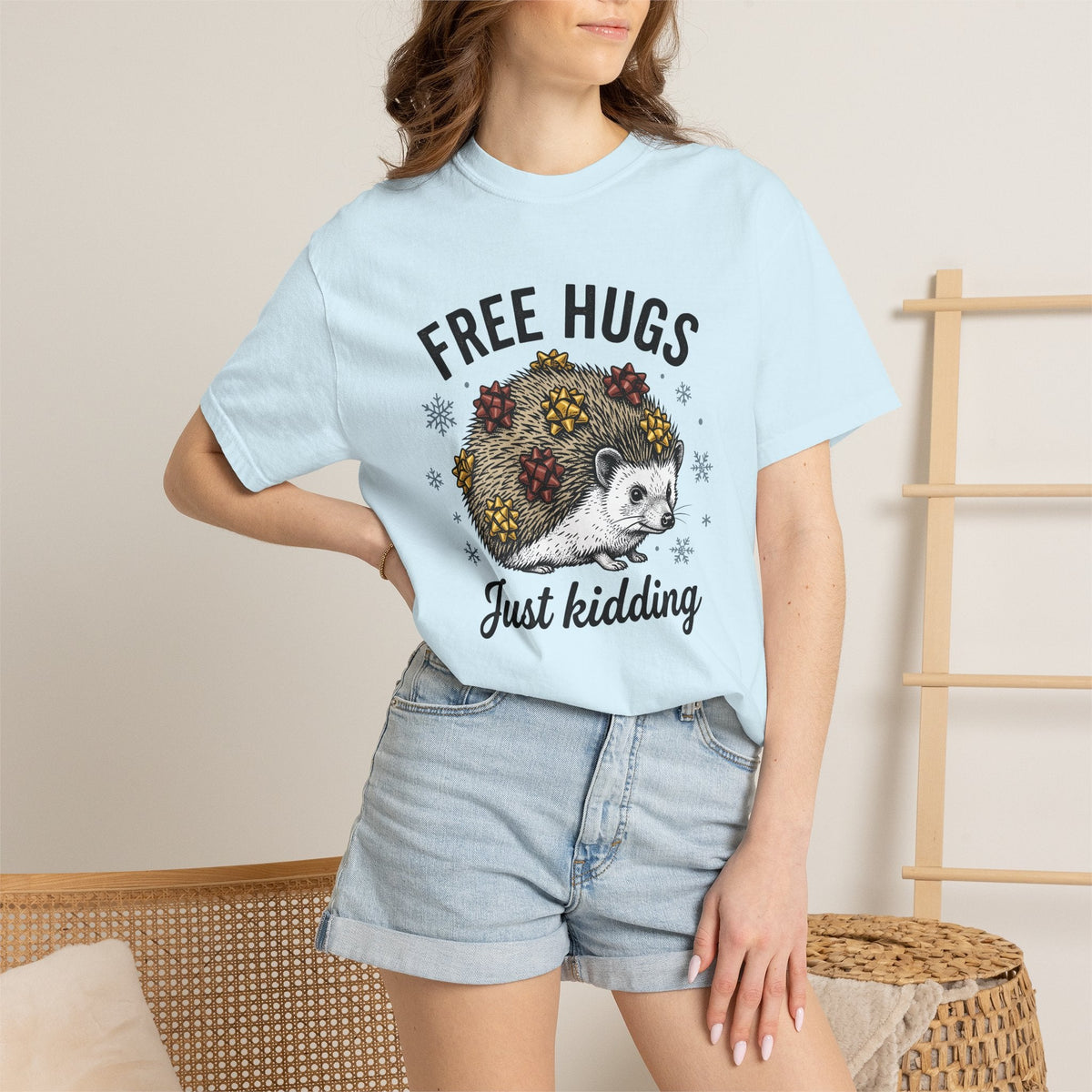 Hedgehog Illustration Shirt Christmas Wildlife Unisex Gift product image 9