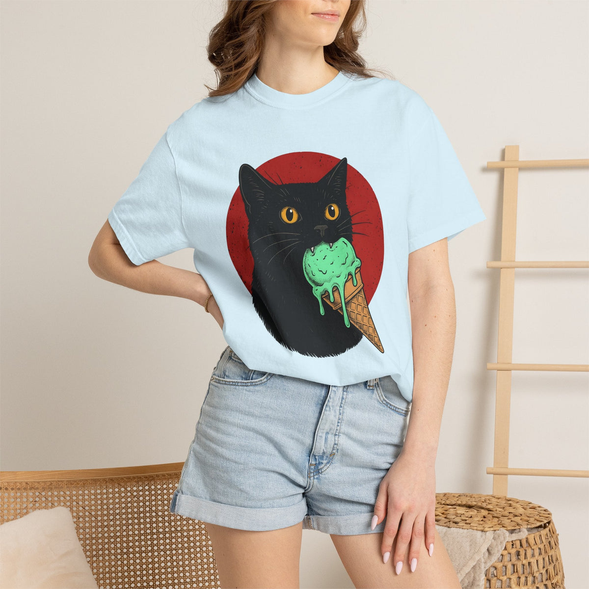 Black Cat Shirt Culinary Unisex Gift Modern Graphic Tee product image 9