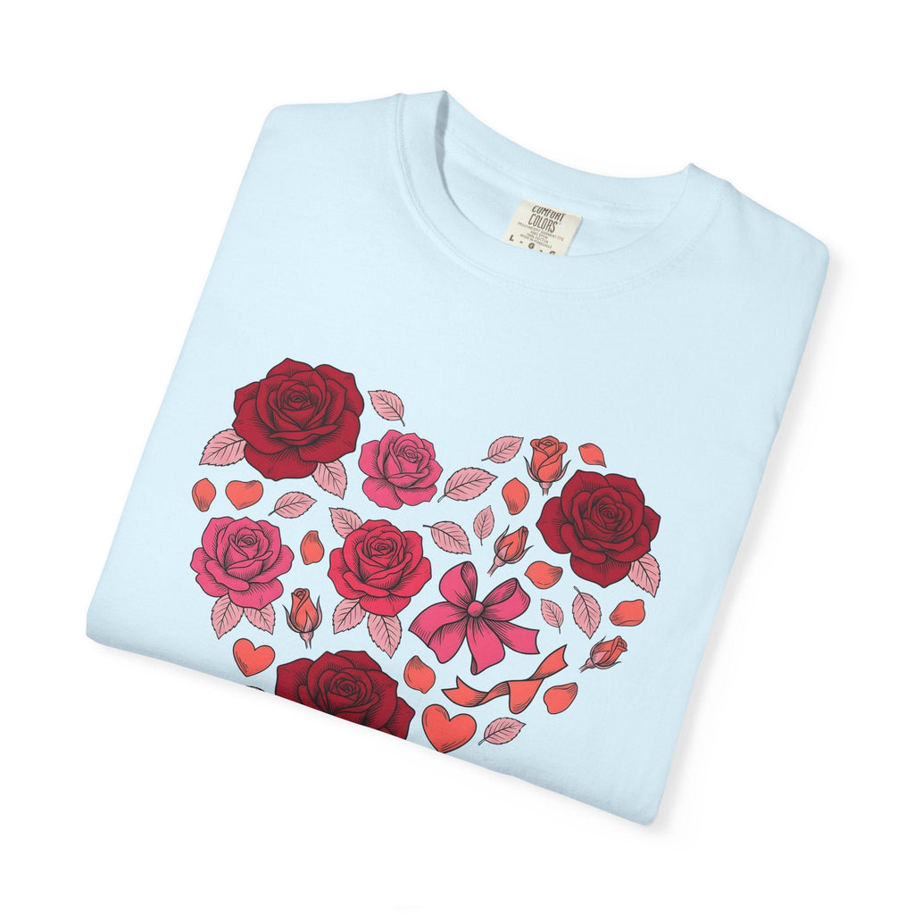 Rose Heart Shirt Valentines Day Floral Unisex Gift Hand product image 8