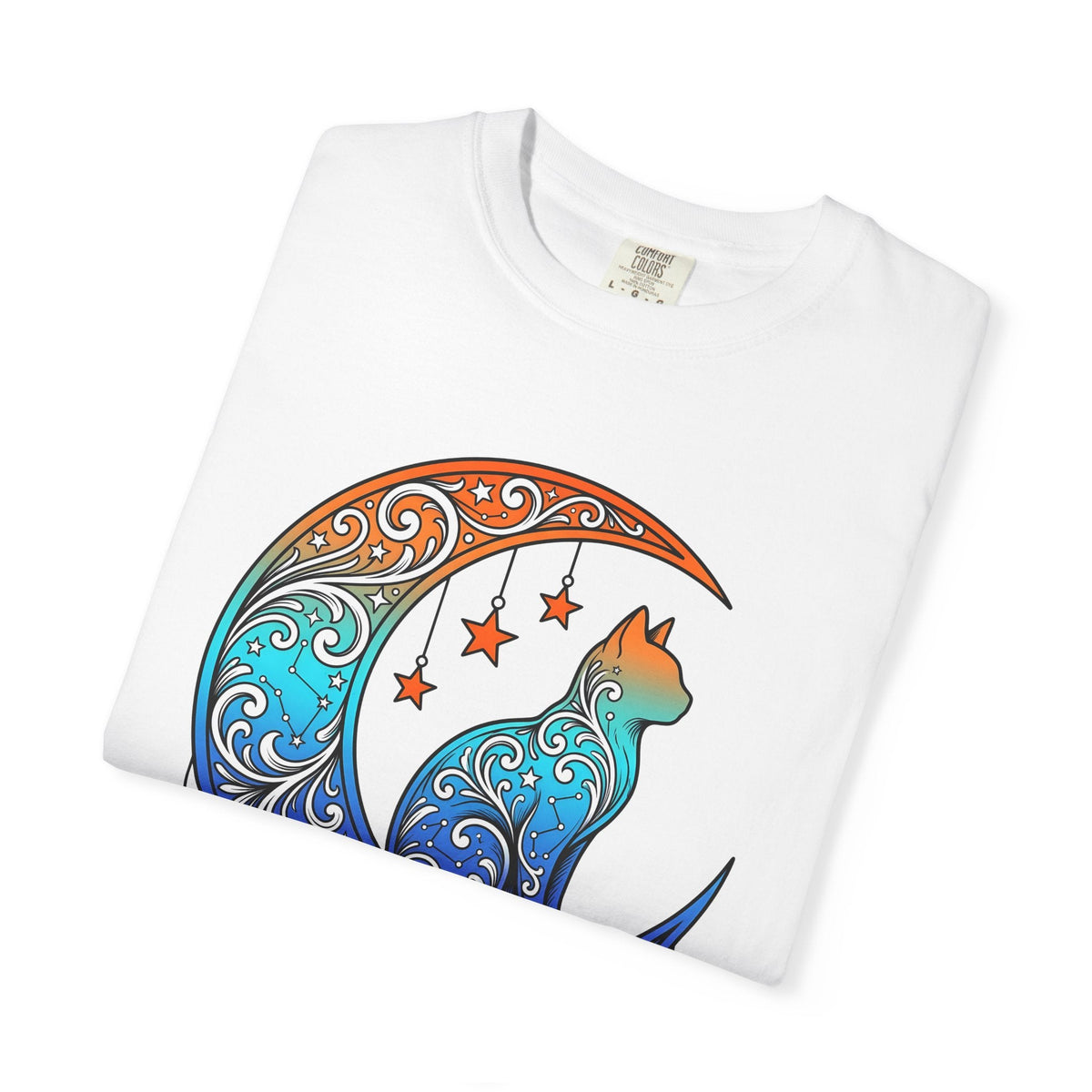 Celestial Cat Shirt Moon Unisex Gift Boho Tee Kitty T-Shirt product image 5