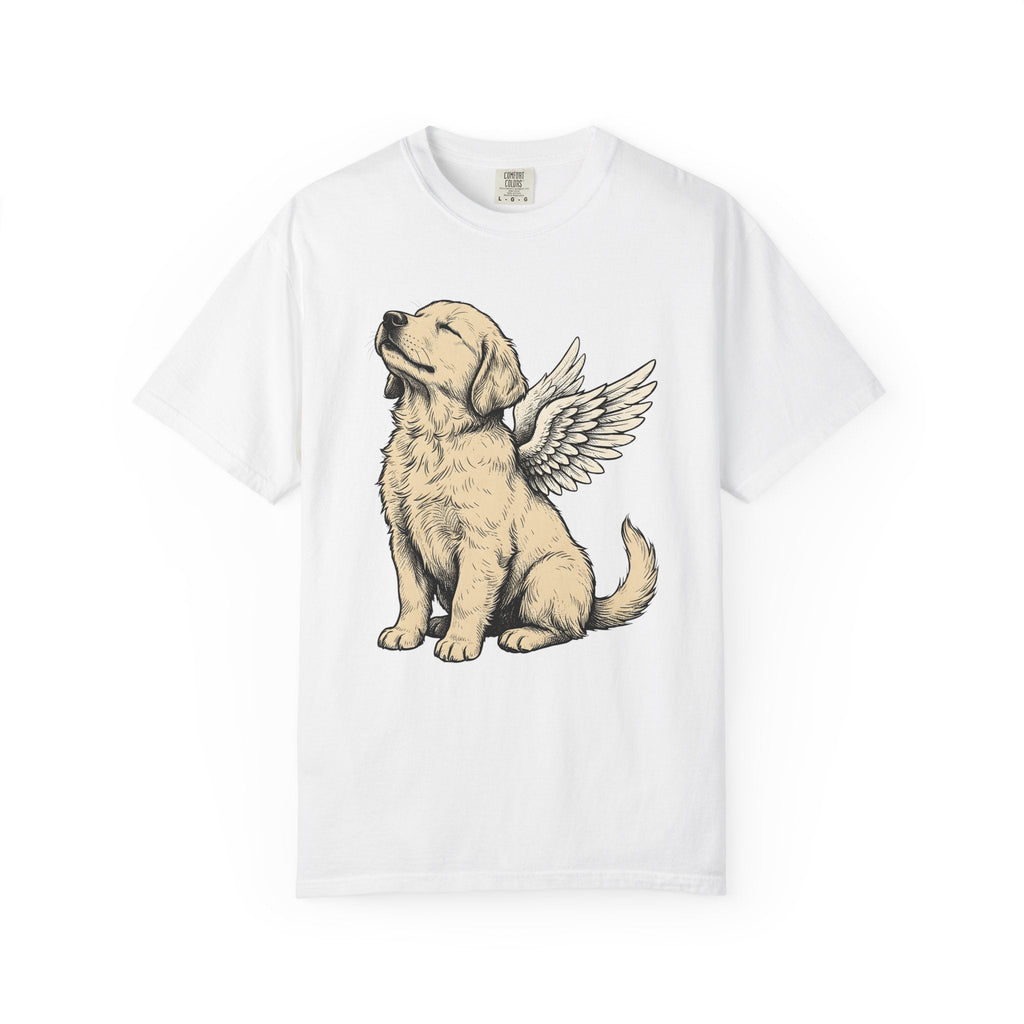 Angel Dog Shirt Unisex Gift Hand Drawn Tee Puppy T-Shirt Fan product image 1