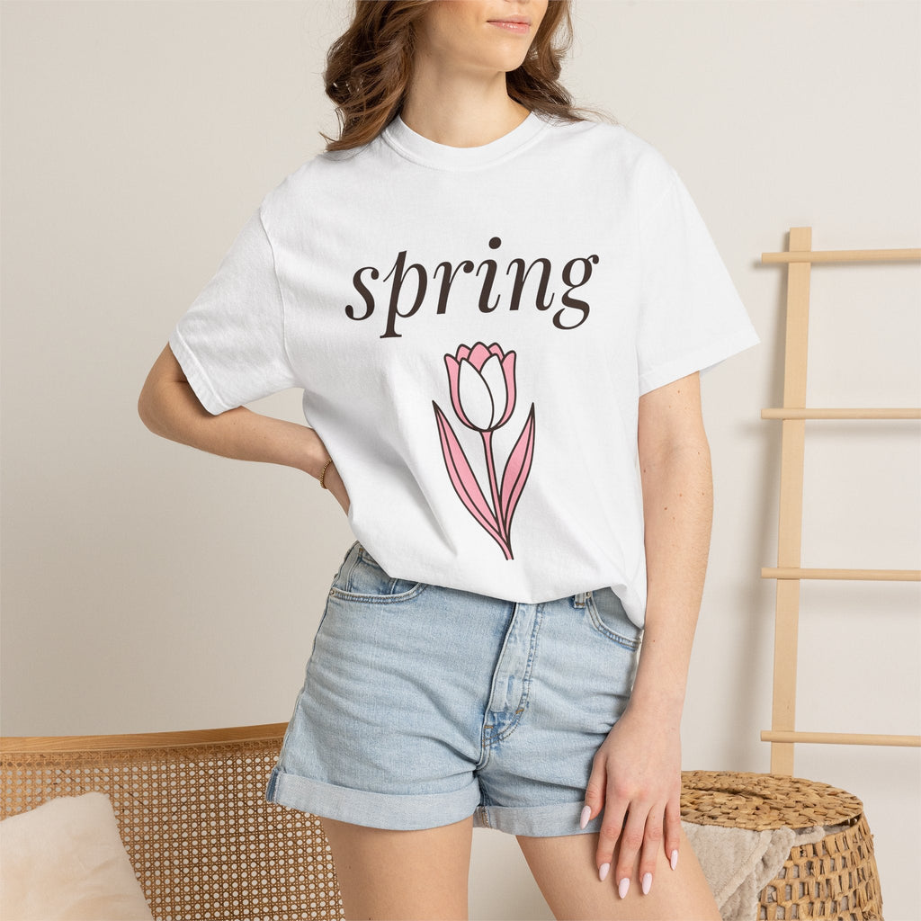 Tulip Bloom Shirt Spring Outdoors Unisex Gift Simple Tee product image 6