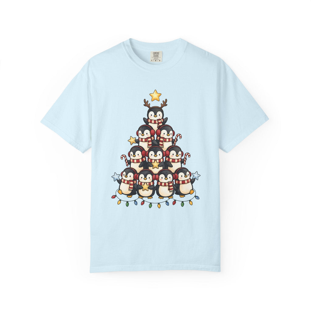 Penguin Tree Shirt Christmas Fauna Gift Women Cartoon Tee product image 2
