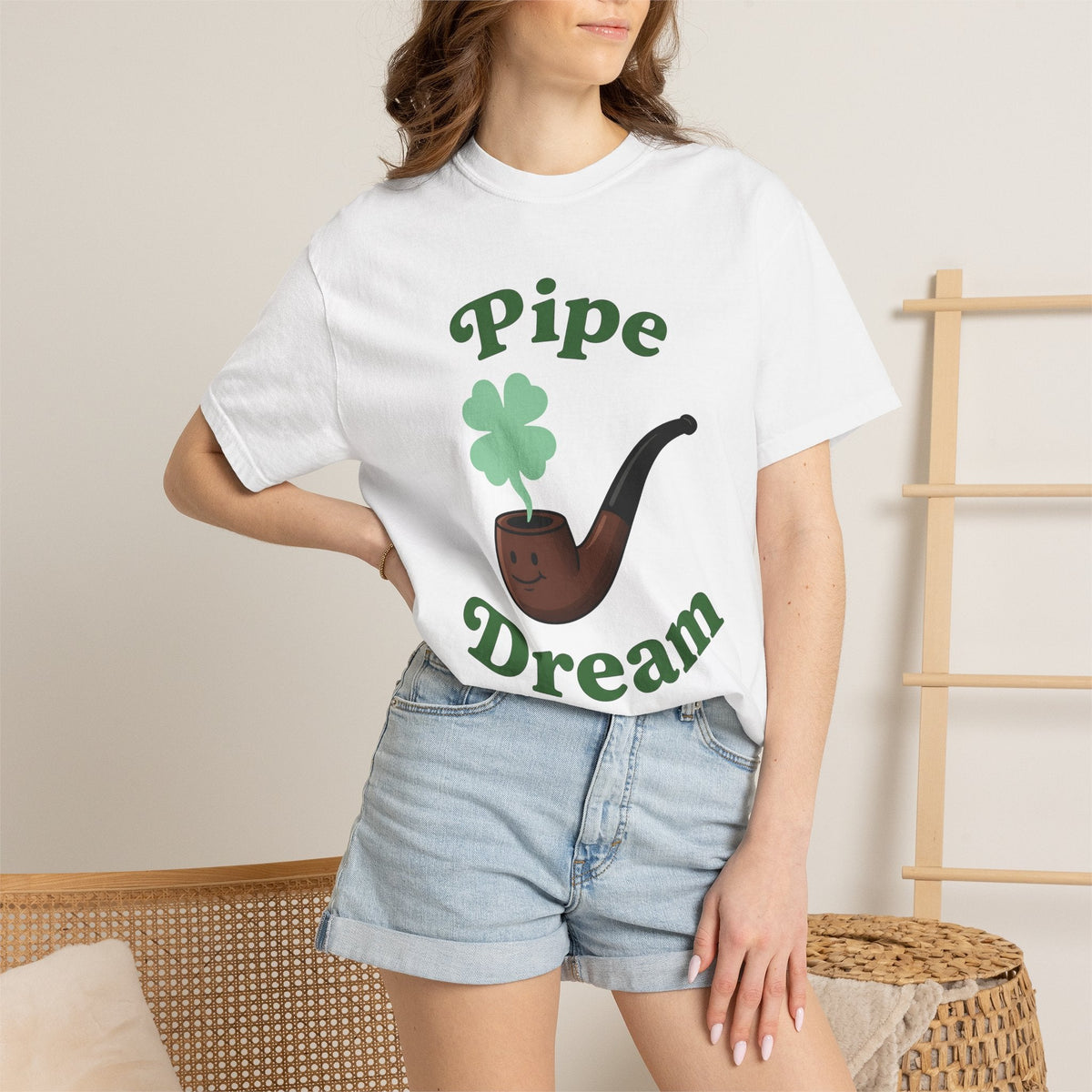 Smoking Pipe Shirt St Patrick's Day Prank Gift Women Comic product image 6