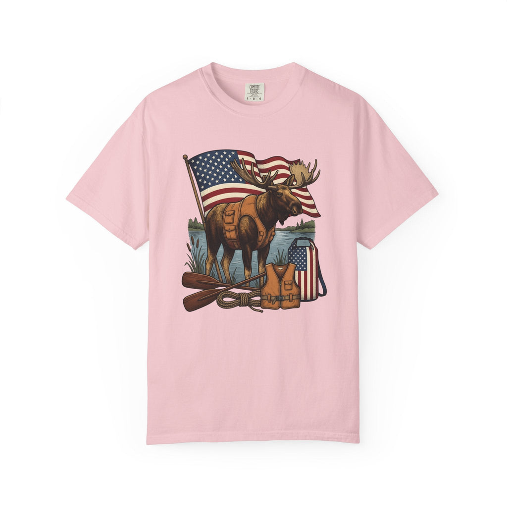 Moose Hiking Shirt Camping Travel Gift Women Distressed Tee product image 3