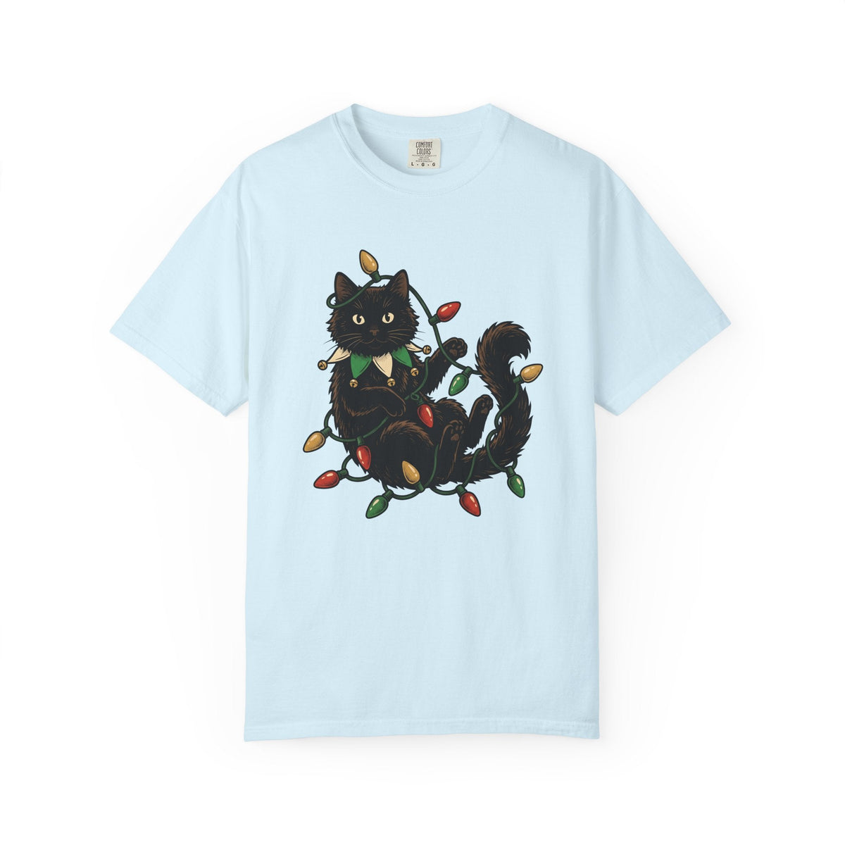 Black Cat Shirt Christmas Pet Unisex Gift Vintage Tee product image 2