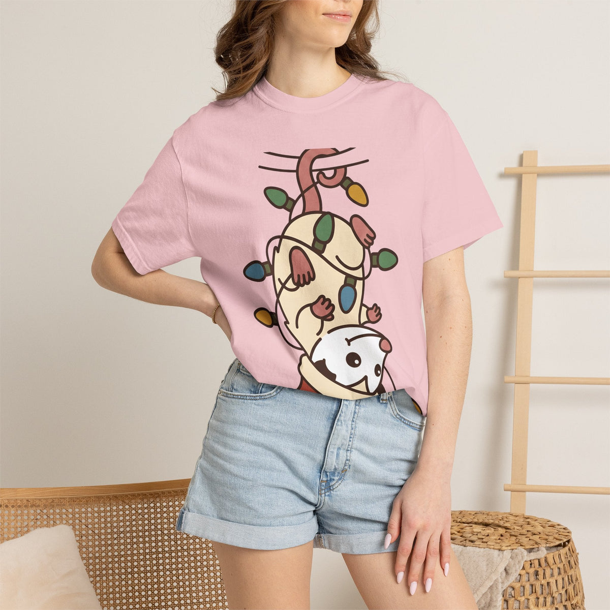 Opossum Santa Hat Shirt Christmas Pet Unisex Gift Comic Tee Possum T-Shirt Xmas