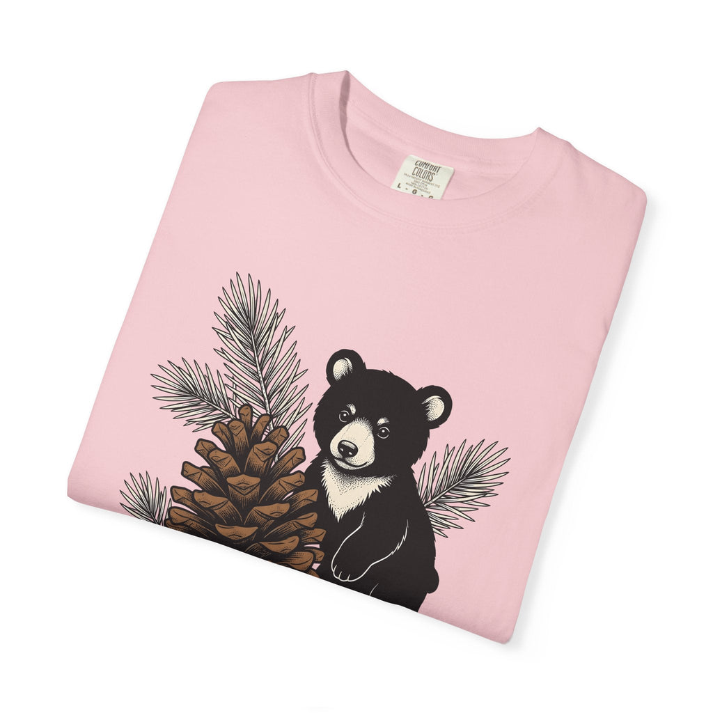Bear Pinecone Shirt Animals Forest Unisex Gift Block Print product image 11