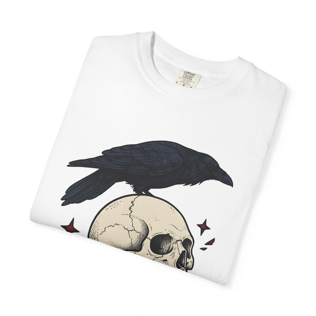 Raven Skull Shirt Halloween Gothic Unisex Gift Tee Crow product image 6
