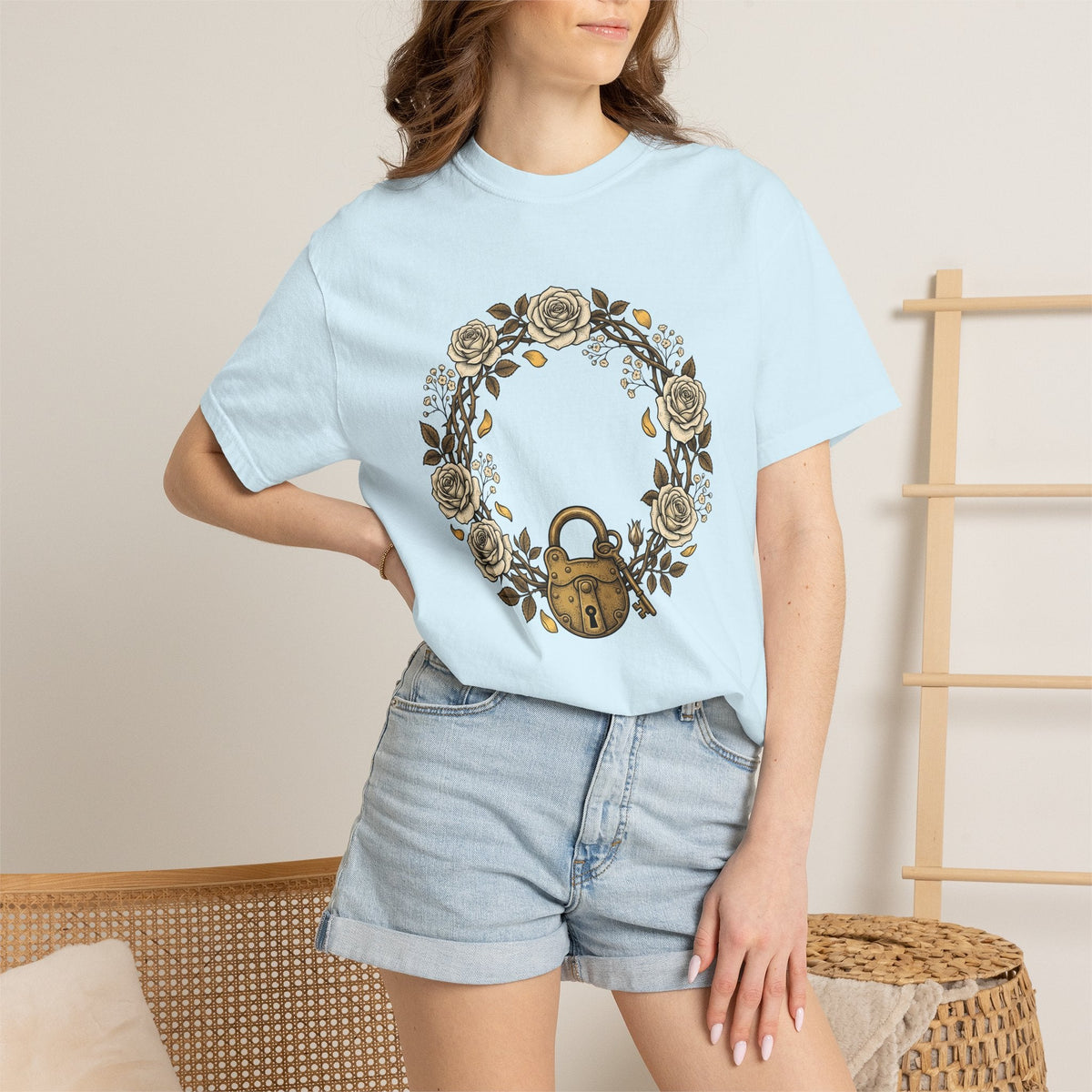 Flower Ring Shirt Holiday Bouquet Unisex Gift Retro Tee Floral T-Shirt Vacation