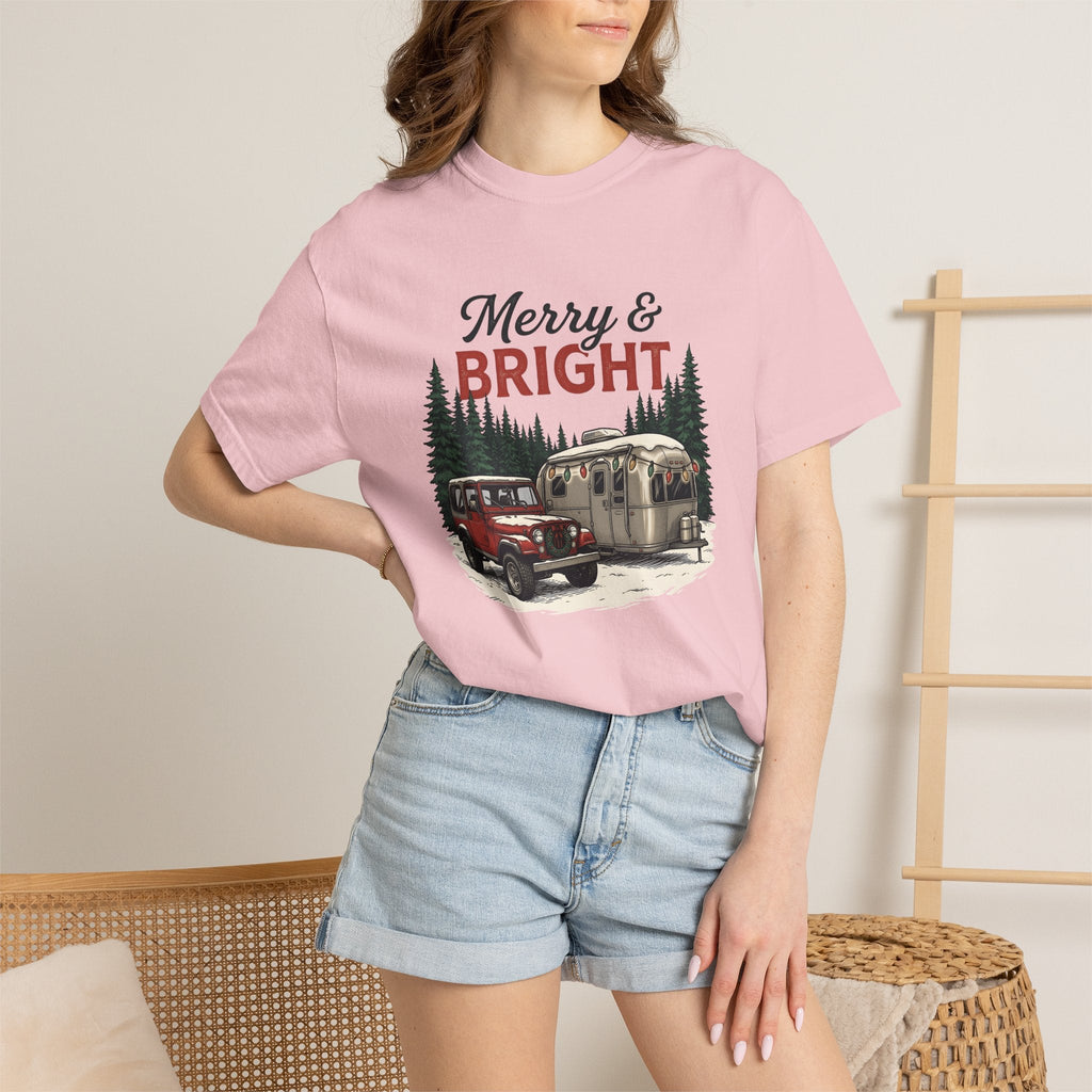 Camper Van Shirt Christmas Camping Unisex Gift Vintage Tee product image 12