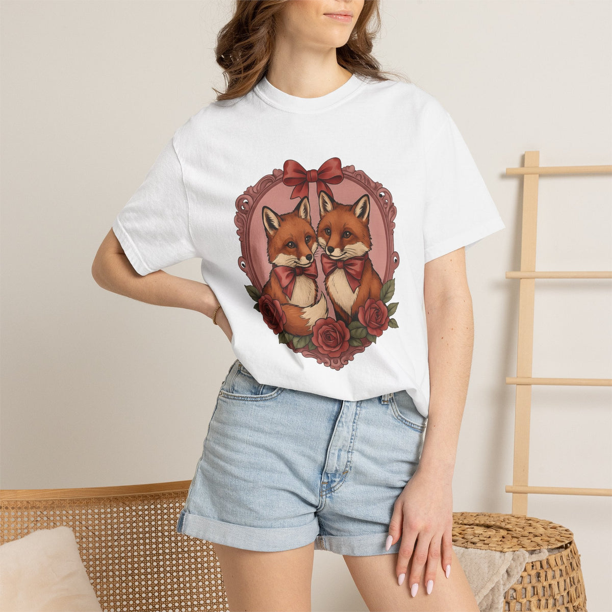 Fox Couple Shirt St. Valentine's Day Animal Unisex Gift product image 6