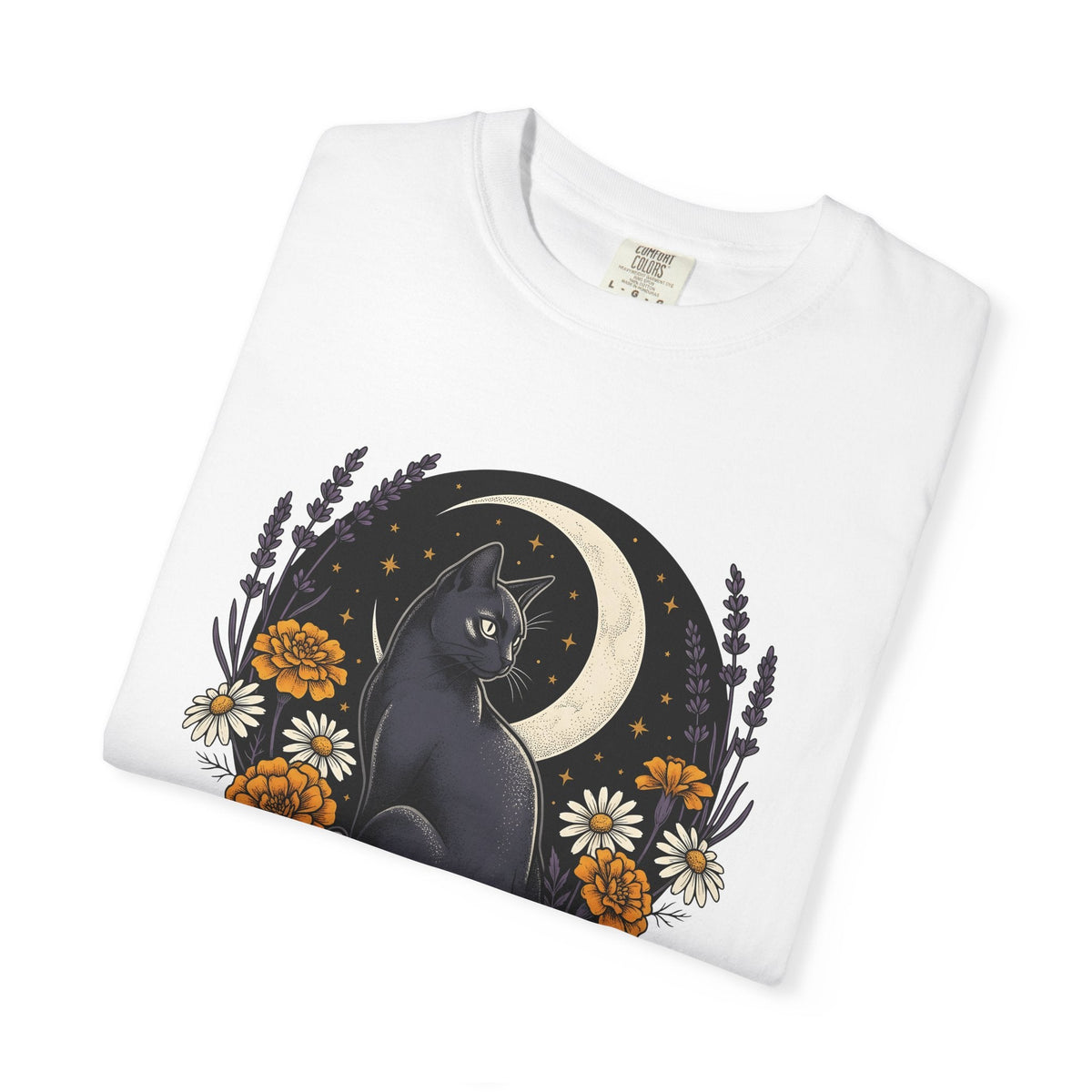 Black Kitten Shirt Cat Flower Gift Women Bohemian Tee product image 5