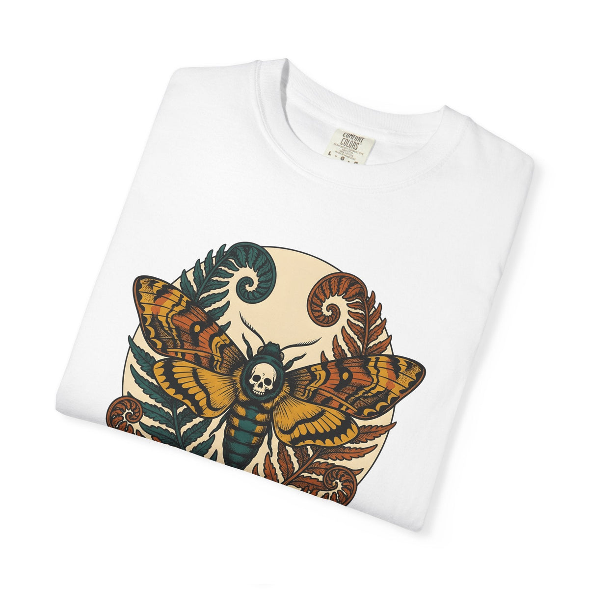 Moth Skull Shirt Boho Chic Gothic Unisex Gift Psychedelic product image 6