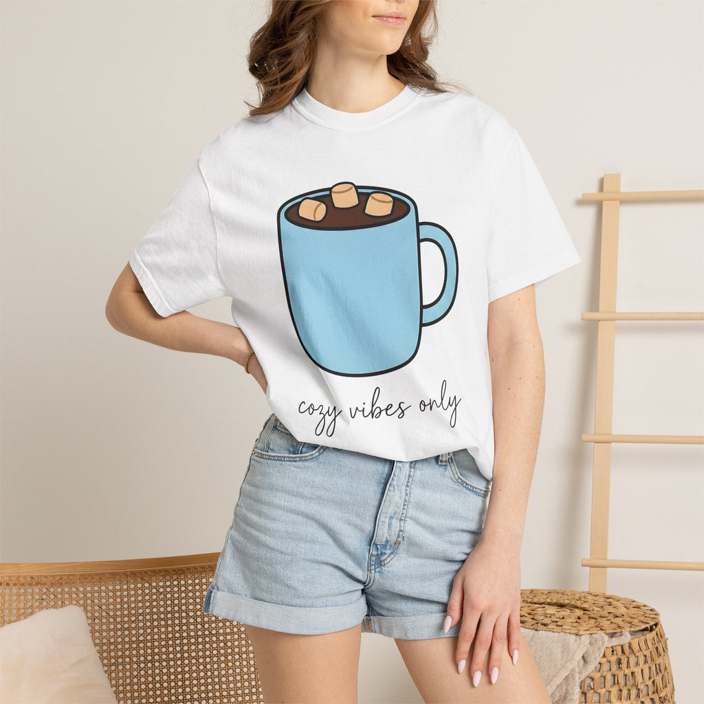 Warm Chocolate Mug Shirt Drinks Snug Unisex Gift Line Art Tee Hot Chocolate