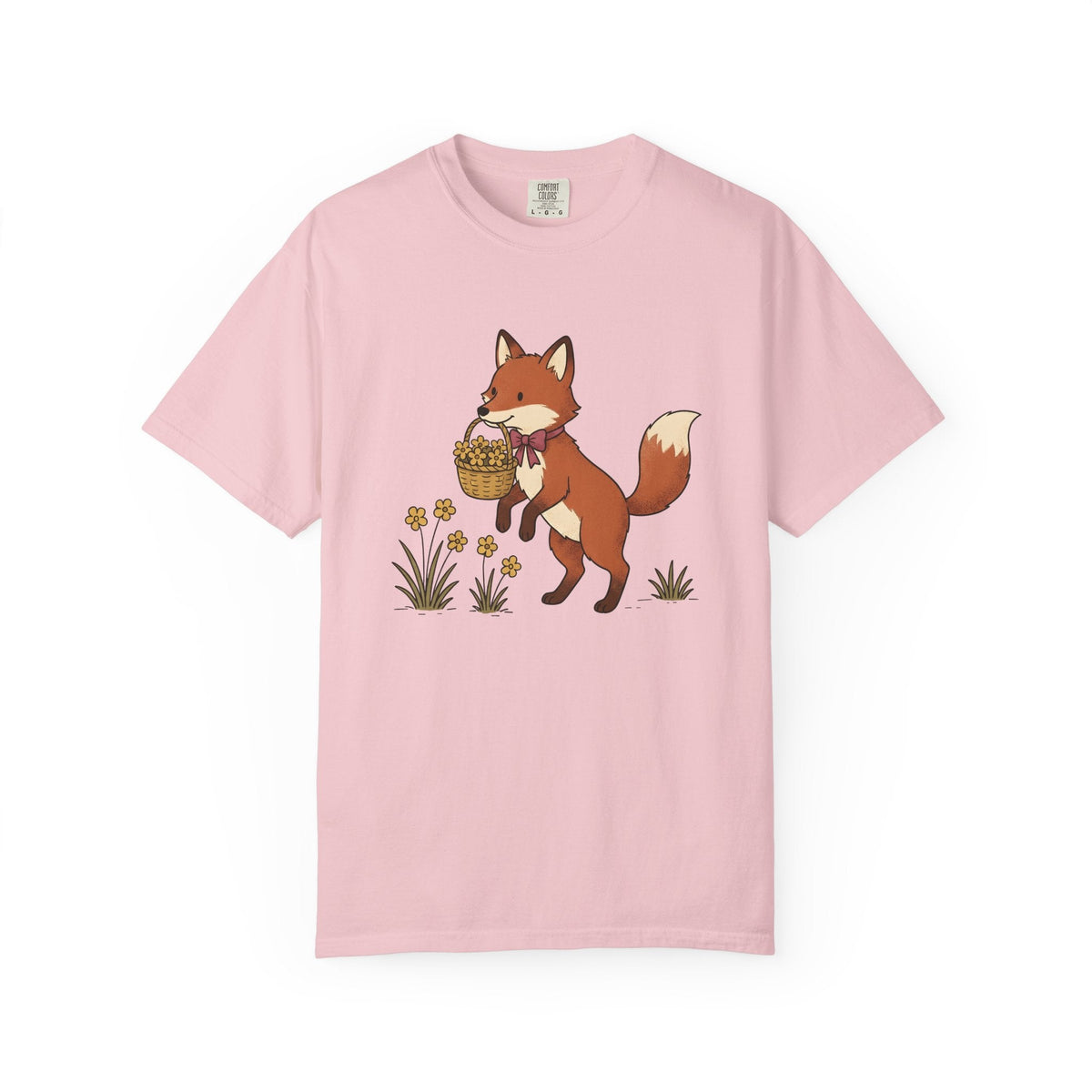 Fox Basket Shirt Easter Animal Unisex Gift Cute Tee product image 3