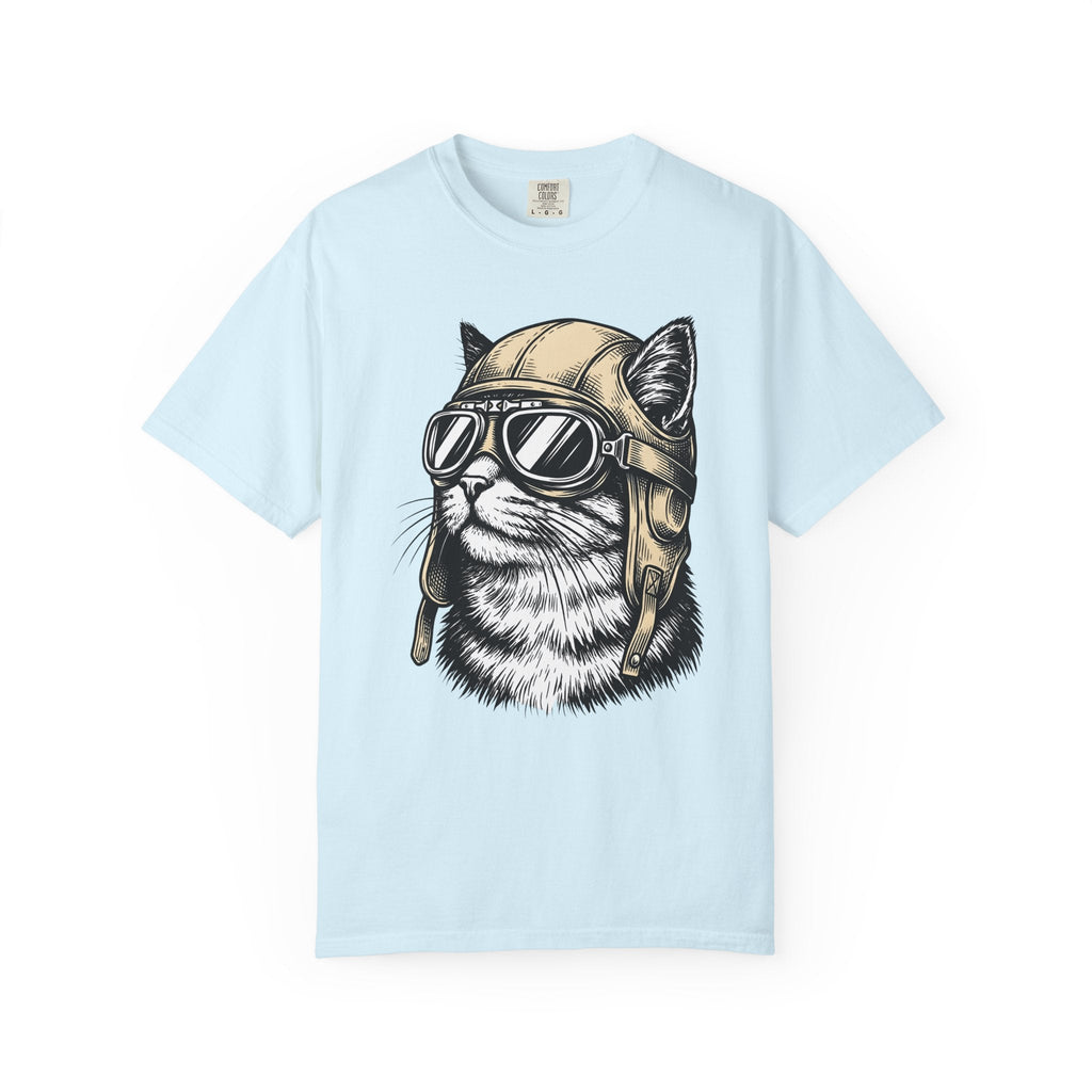 Cat Helmet Shirt Animal Unisex Gift Hand Drawn Tee Kitty product image 2