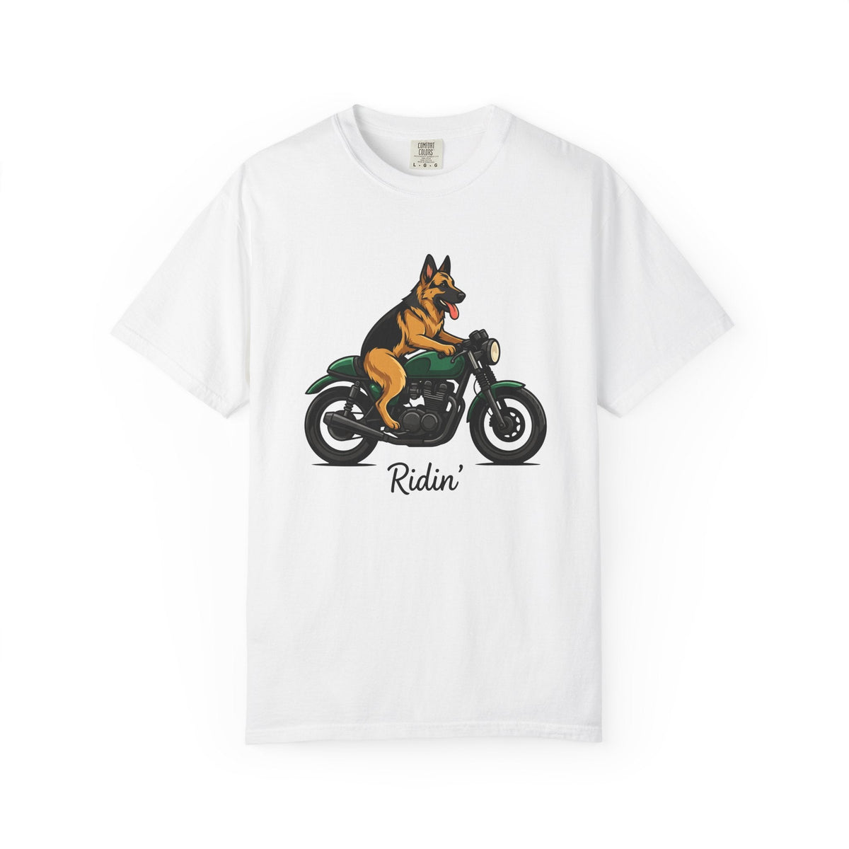 German Shepherd Motorcycle Shirt Dog Biker Gear Unisex Gift product image 1