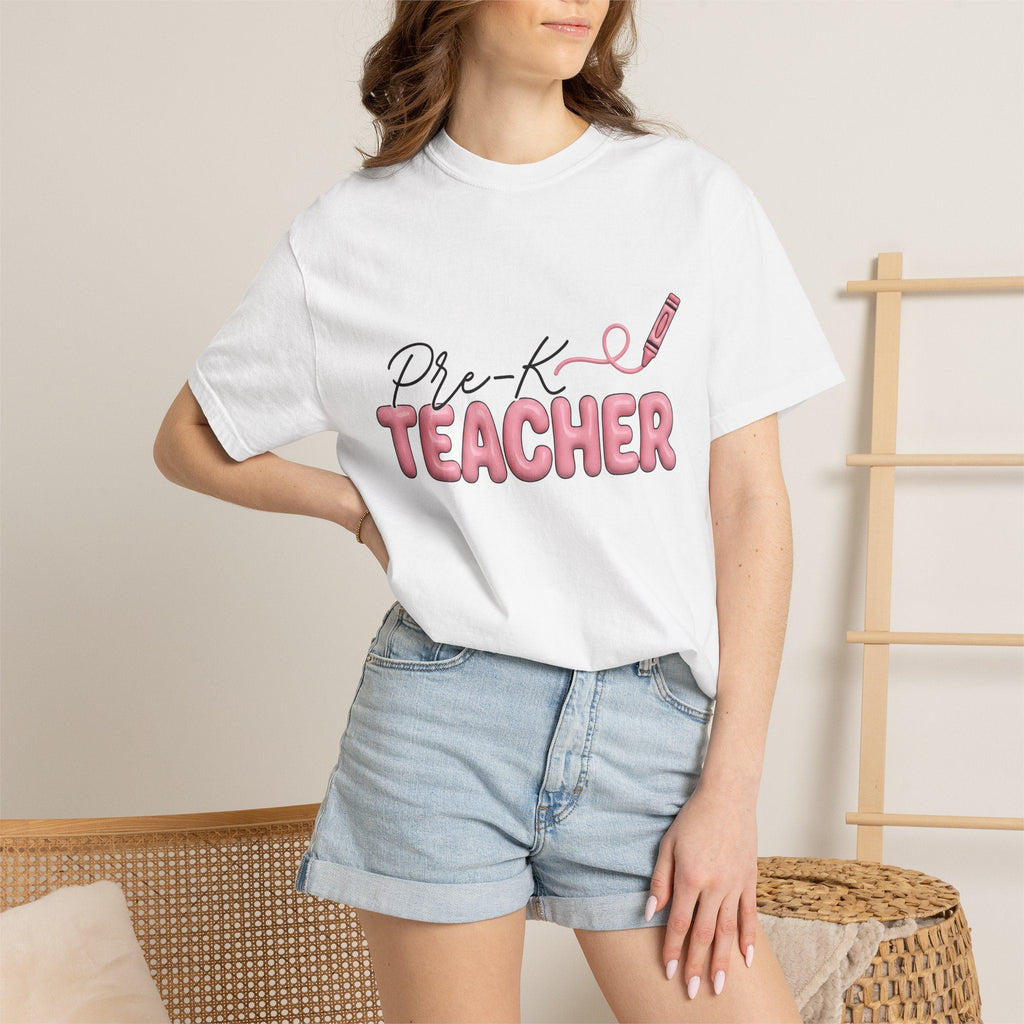 Crayon Illustration Shirt Teacher Education Gift Women Hand product image 6