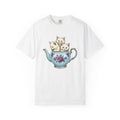 Cat Cup Shirt Cat Beverage Unisex Gift Retro Tee Mug T-Shirt Cat Fan Coffee