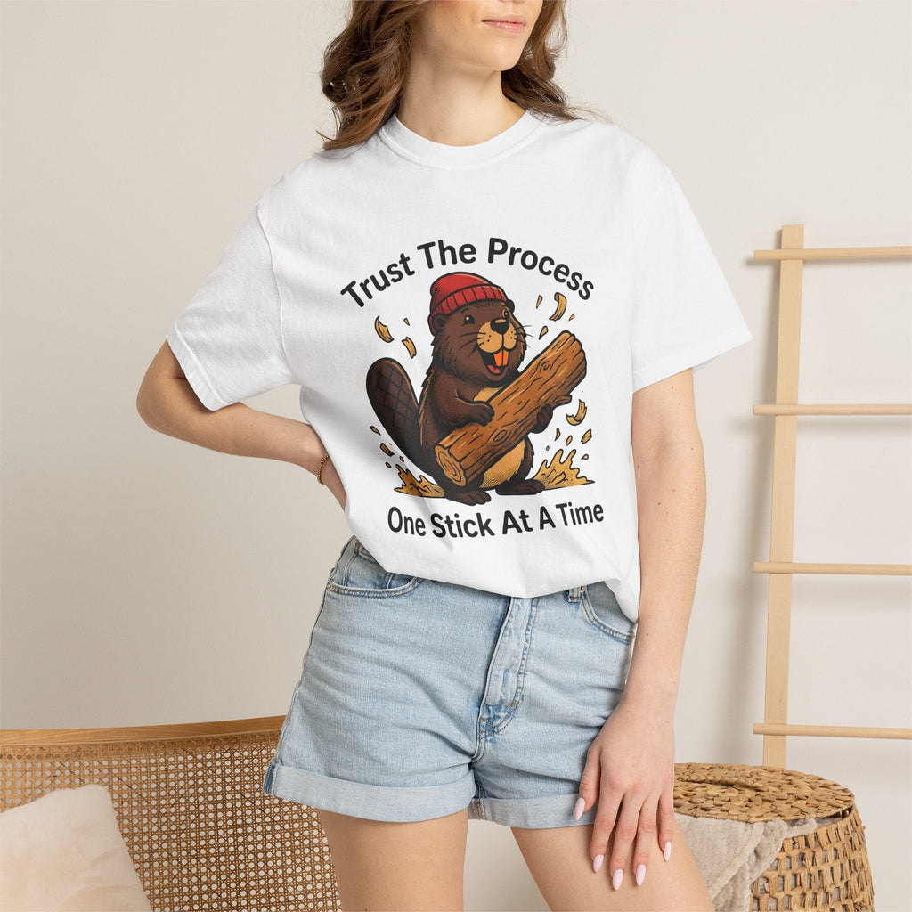 Beaver Log Shirt Funny Animal Unisex Gift Cartoon Tee Dam product image 6