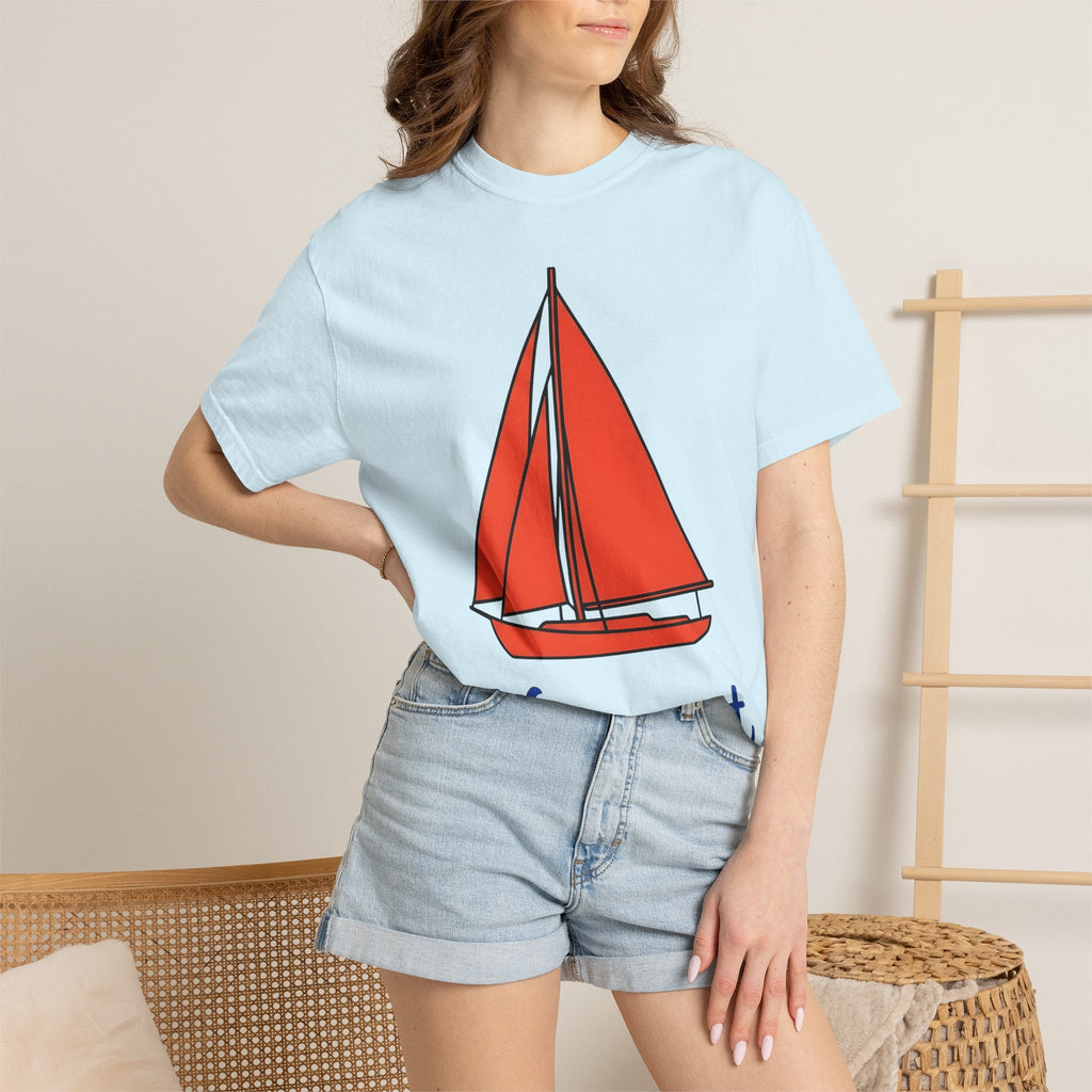 Sailboat Shirt Nautical Holiday Unisex Gift Modern Tee product image 9