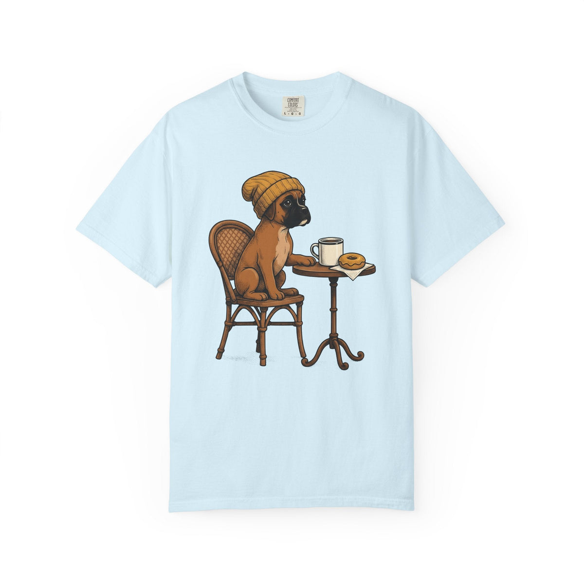 Boxer Dog Shirt Latte Unisex Gift Hand Drawn Tee Bulldog product image 2