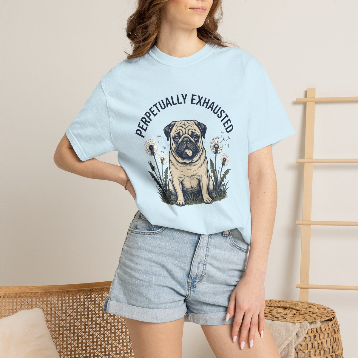 Pug Dog Shirt Humor Unisex Gift Hand Drawn Tee Puggle product image 9