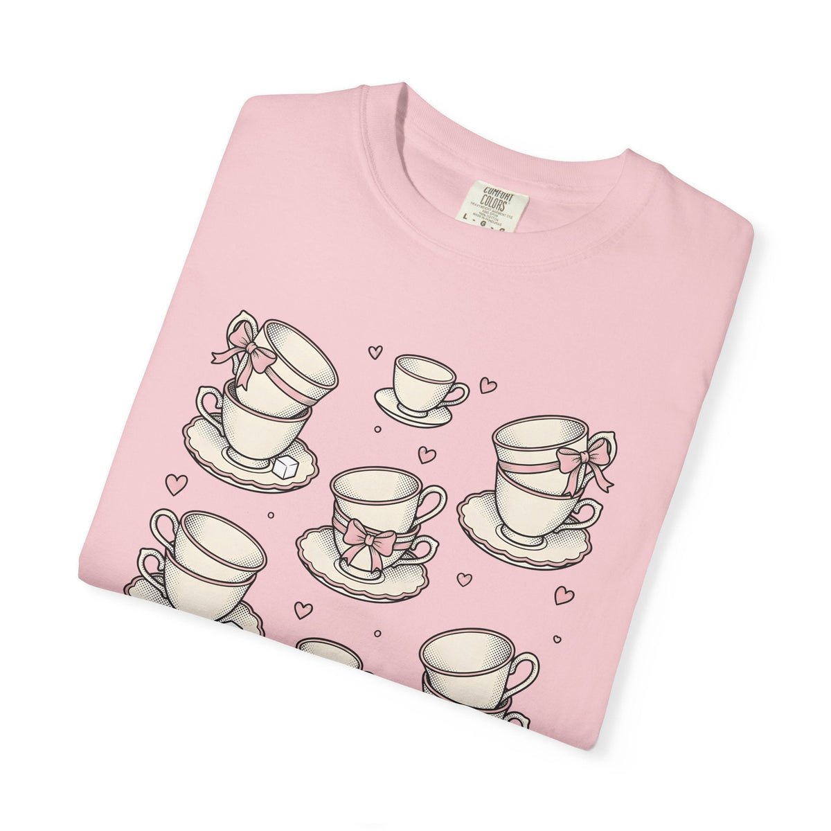 Tea Cups Shirt Coffee Tea Unisex Gift Kawaii Tee Teacup T-Shirt Coffee Fan Tea
