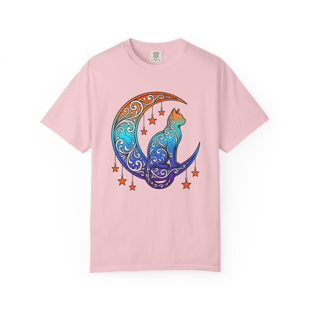 Celestial Cat Shirt Moon Unisex Gift Boho Tee Kitty T-Shirt product image 3
