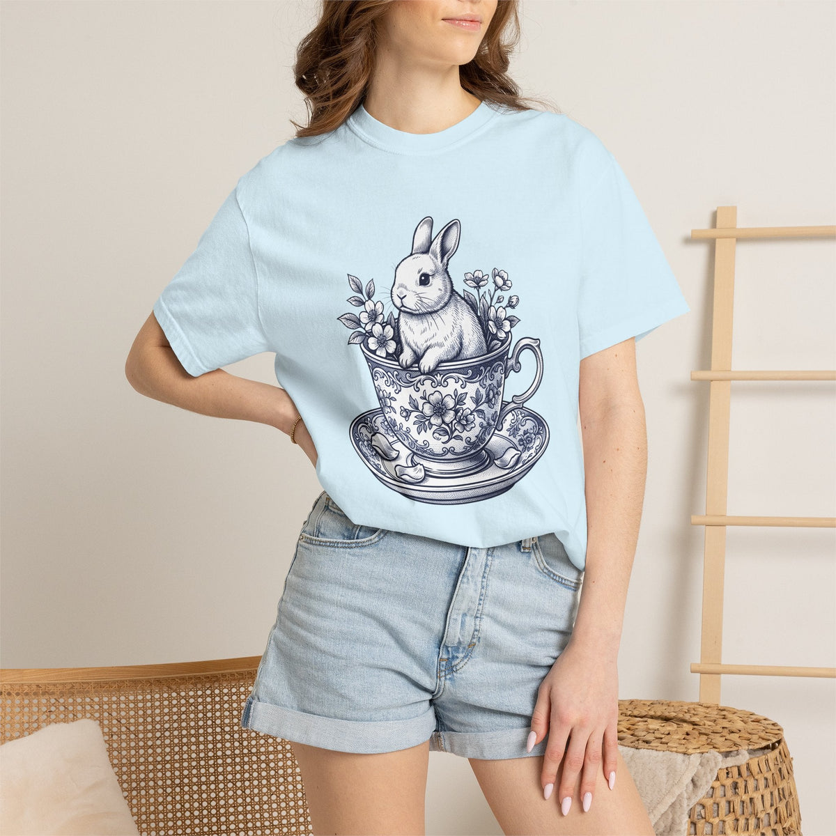 Rabbit Cup Shirt Easter Wildlife Unisex Gift Retro Tee Mug T-Shirt Easter Fan