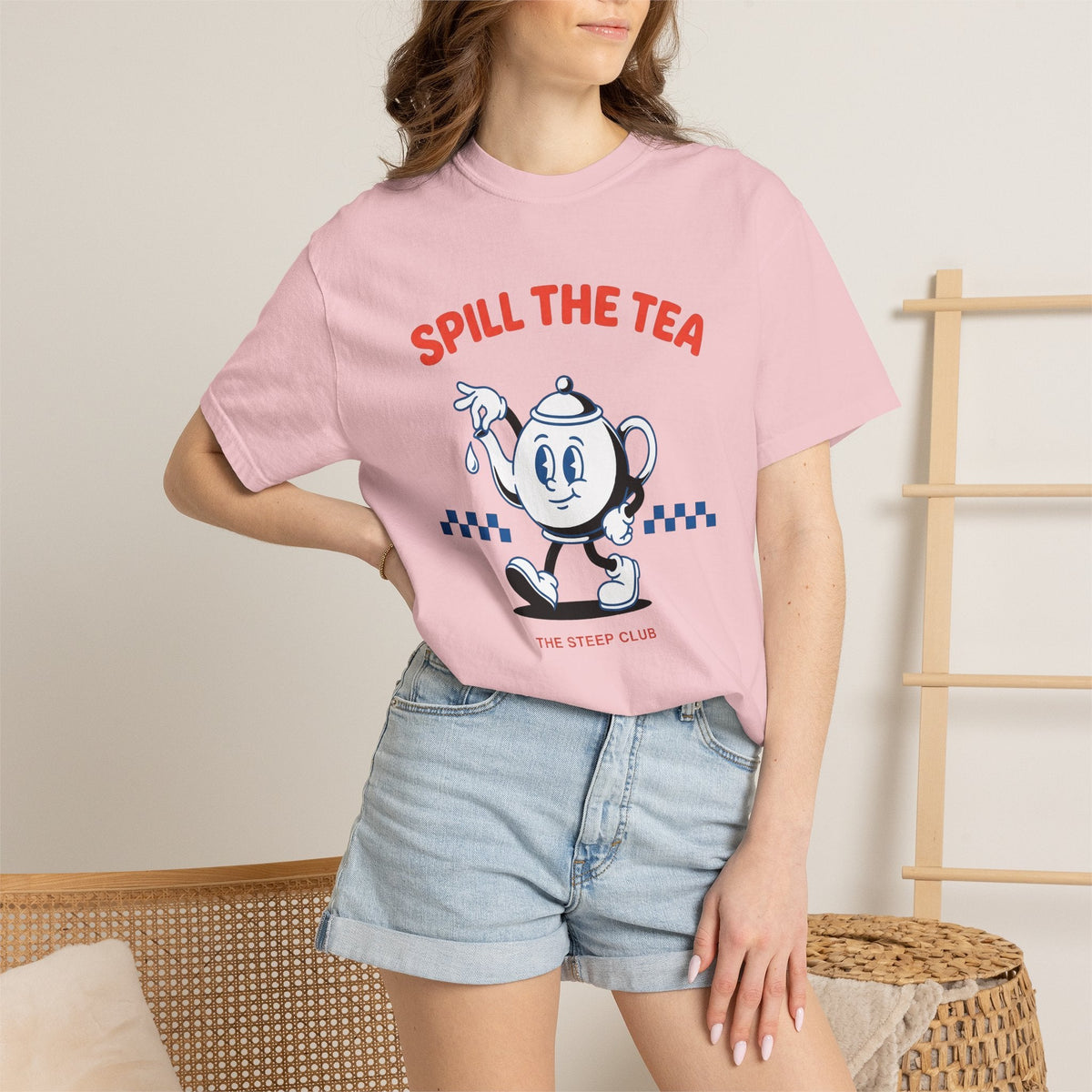 Kettle Mascot Shirt Tea Joke Unisex Gift Comic Tee Teapot T-Shirt Tea Fan