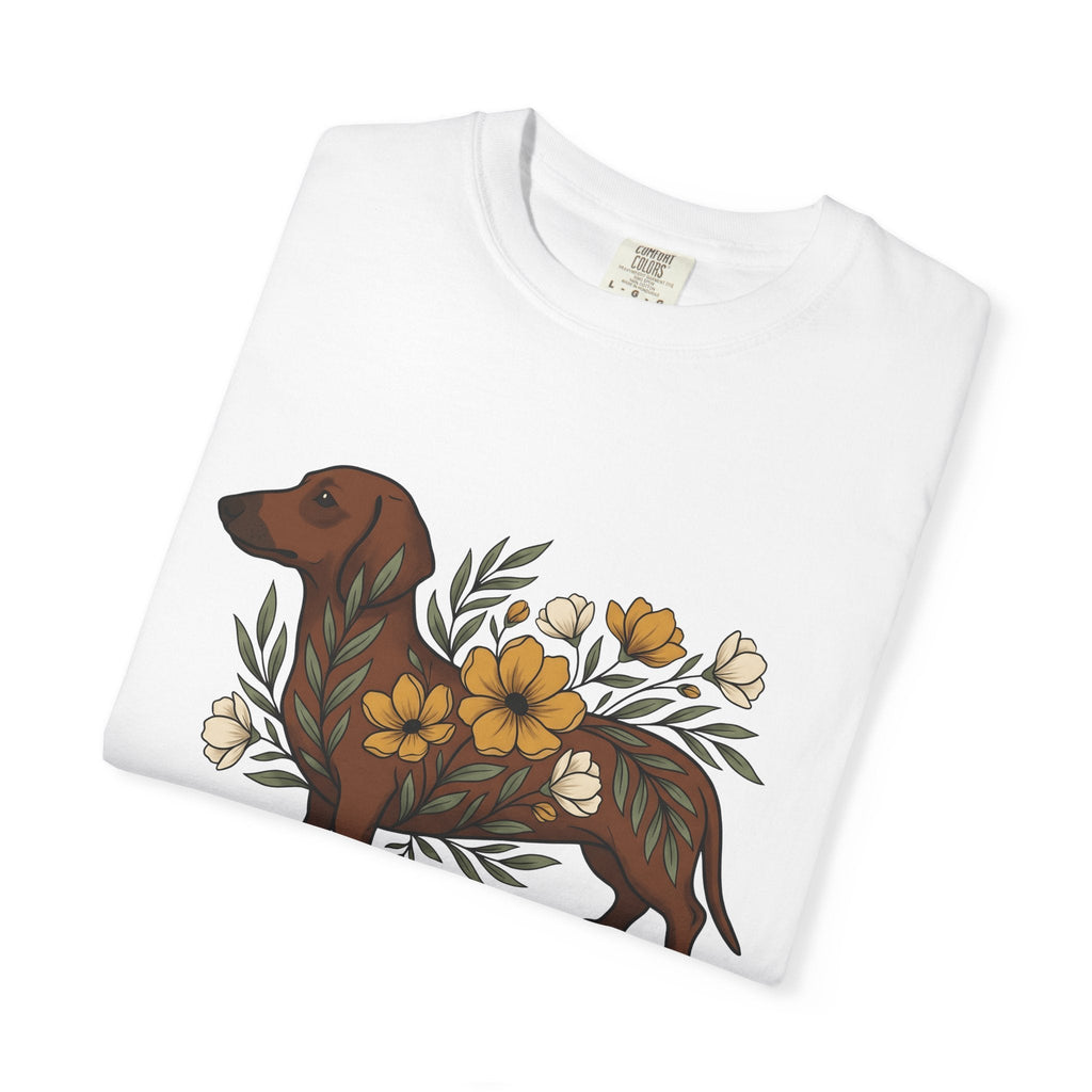 Dachshund Hound Shirt Dog Bouquet Unisex Gift Vintage Tee product image 5