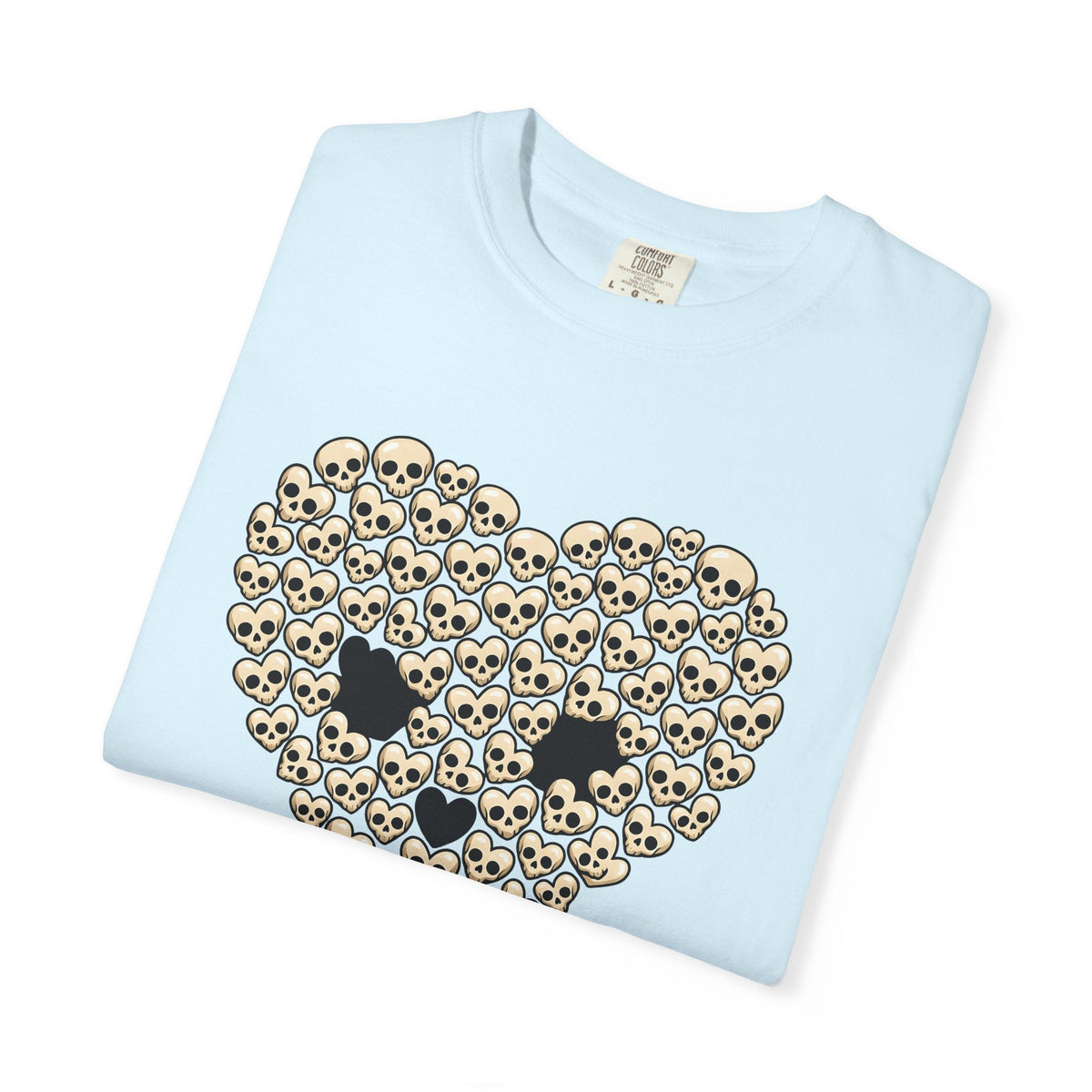 Skull Heart Shirt Valentines Day Emo Unisex Gift Comic Tee product image 9